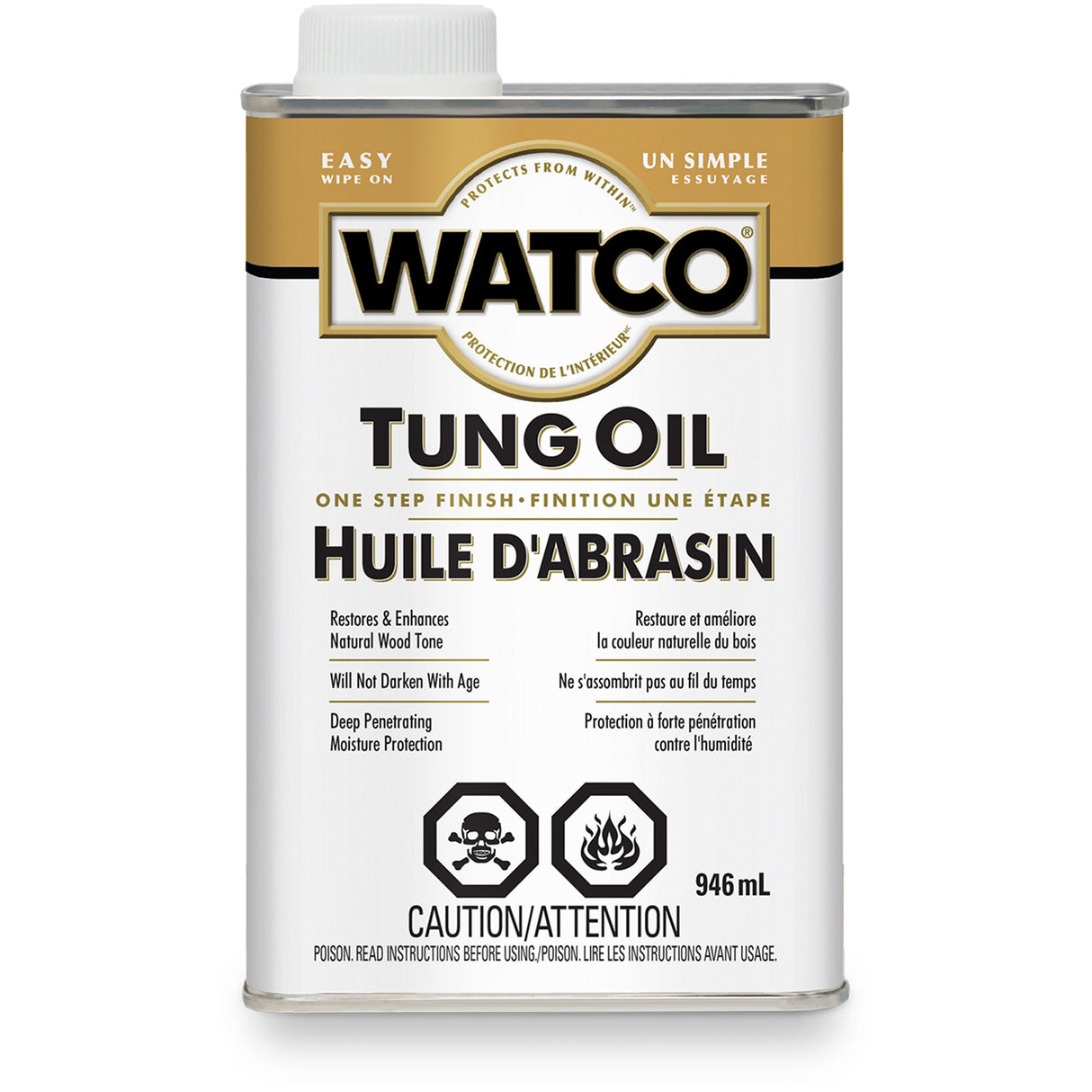 Watco® Tung Oil, 946 ml, Clear, Transparent