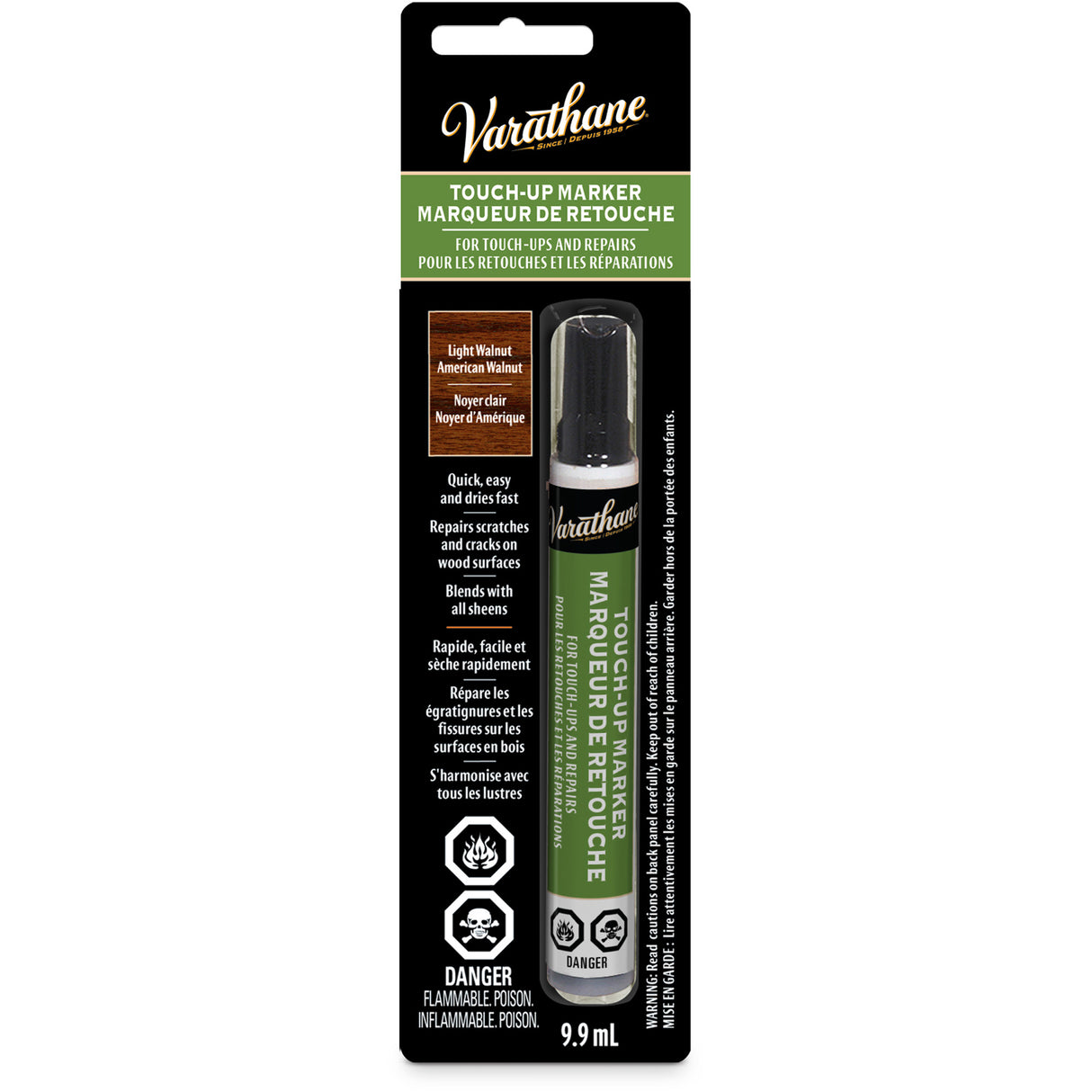 Varathane® Touch-Up Marker, 9.9 ml, Colour Group 8 - Light Walnut, American Walnut
