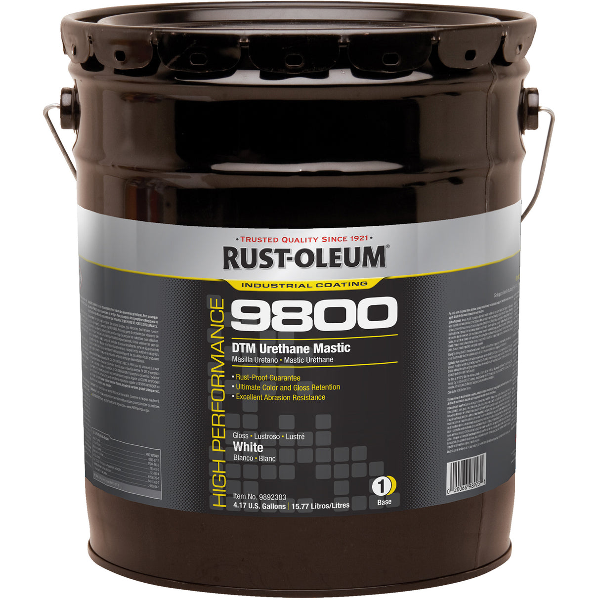 9800 System DTM Urethane Mastic, 5 gal., White, High-Gloss