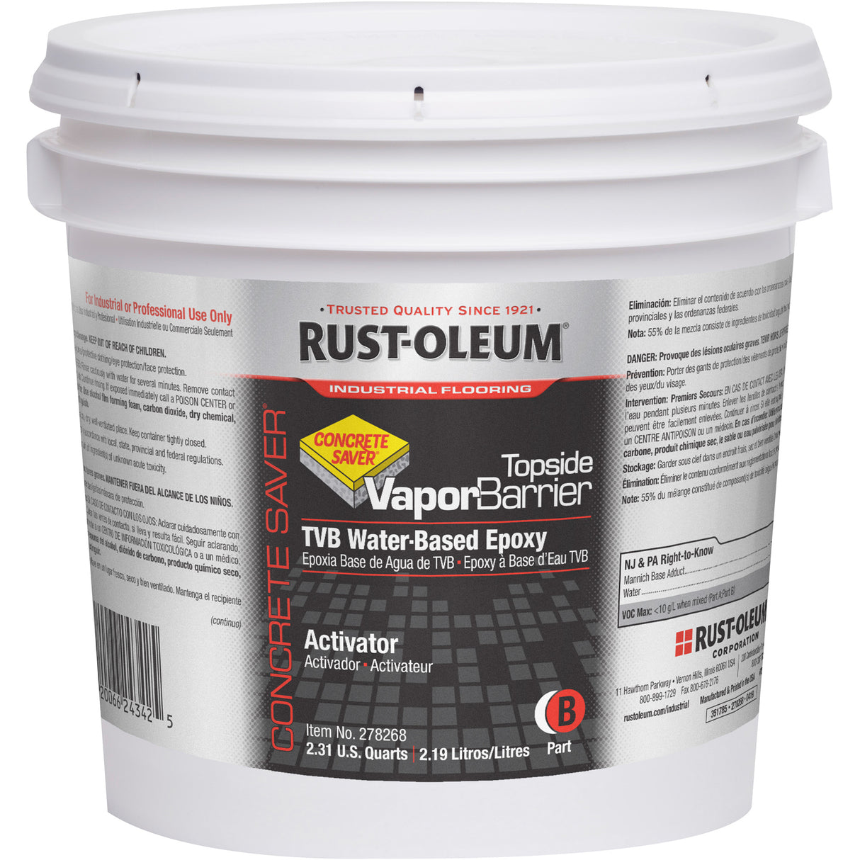 Topside Vapour Barrier, 1 gal., Water-Based, Transparent, Clear