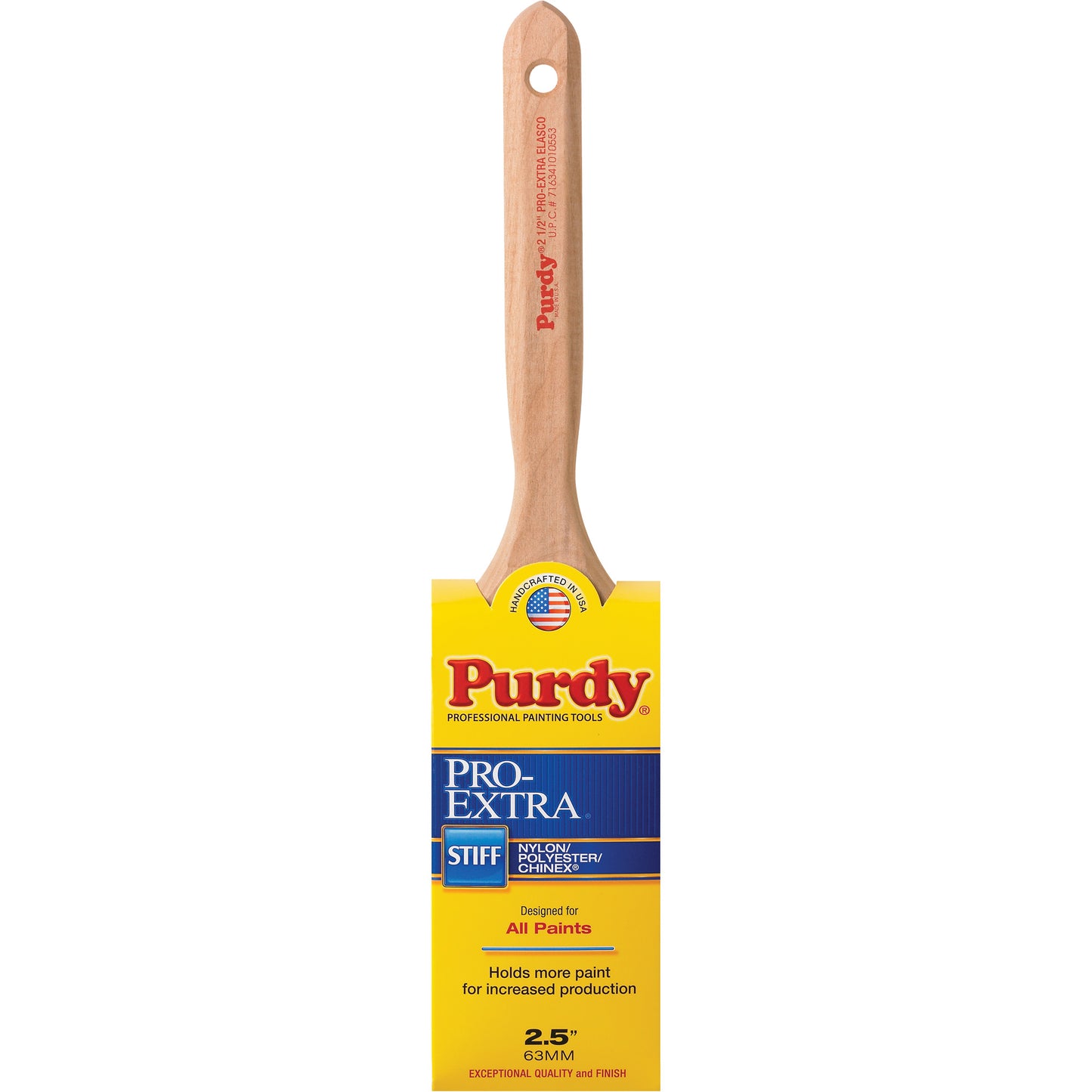 Pro-Extra Elasco Paint Brush, Blended Material, Wood Handle, 2-1/2" Width