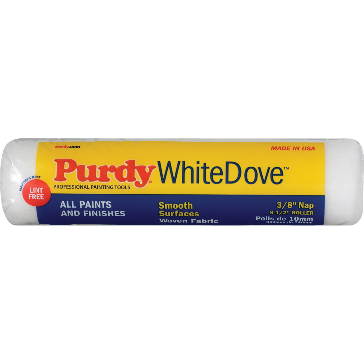 White Dove Paint Roller Cover, 9.5 mm (3/8") Nap, 240 mm (9-1/2") L