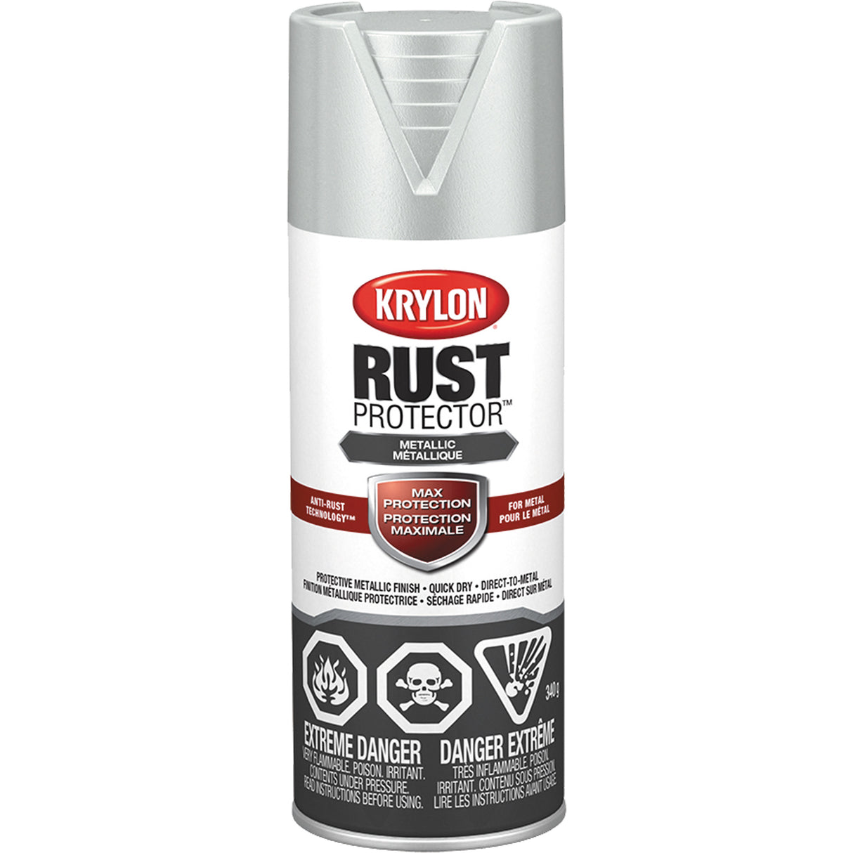 Rust Protector® Rust Preventative Enamel, Metallic Silver, Metallic, 12 oz., Aerosol Can