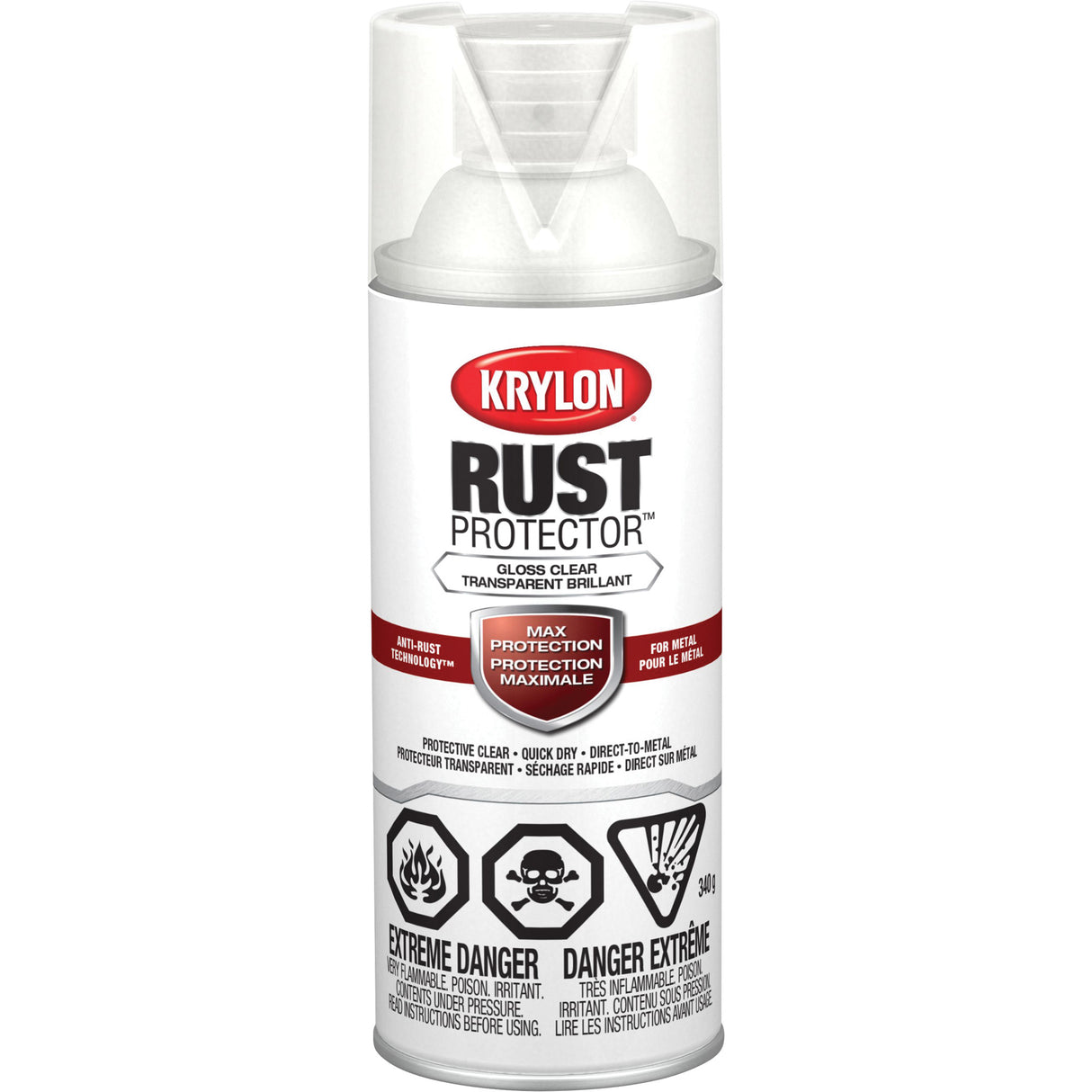 Rust Protector® Rust Preventative Enamel, Clear, Semi-Gloss, 12 oz., Aerosol Can