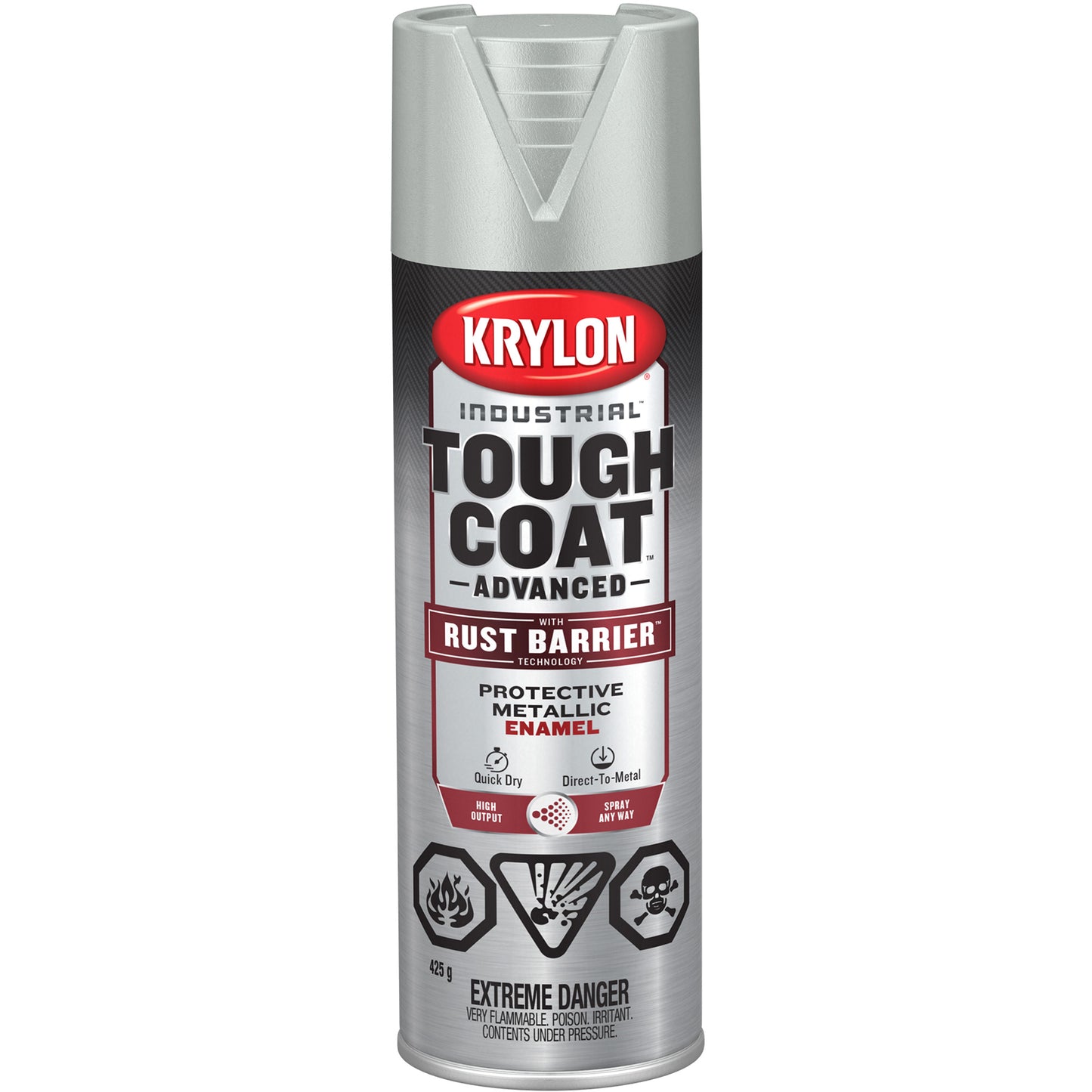 Tough Coat® Advanced Paint with Rust Barrier™ Technology, Aluminum, Metallic, 425 g, Aerosol Can