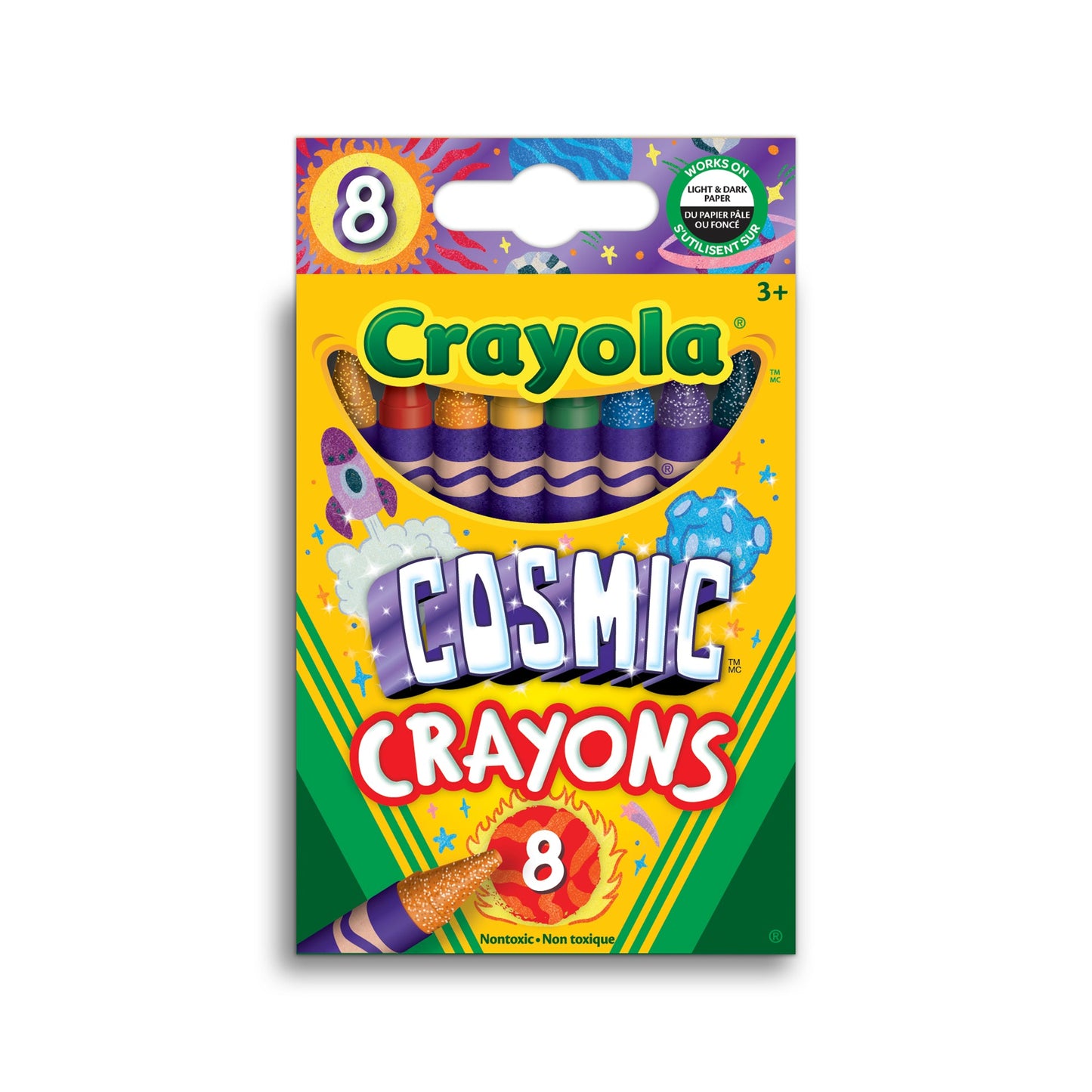 Crayola Cosmic Crayons, 8 Count (Case of 48)