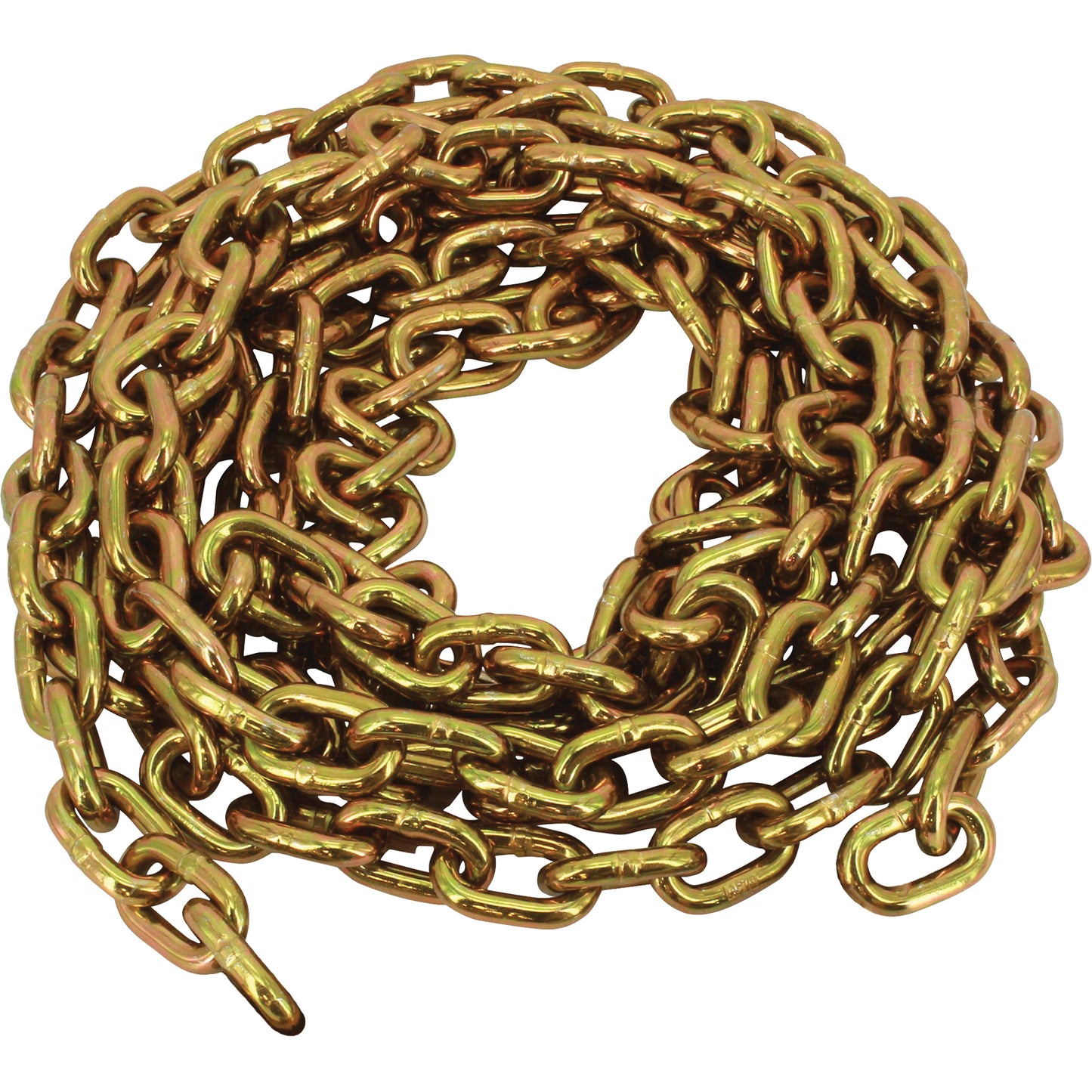 Grade 70 Imported Transport Chain, Carbon Steel, 5/16" x 275' (83.8 m) L, Grade 70, 4700 lbs. (2.35 tons) Load Capacity