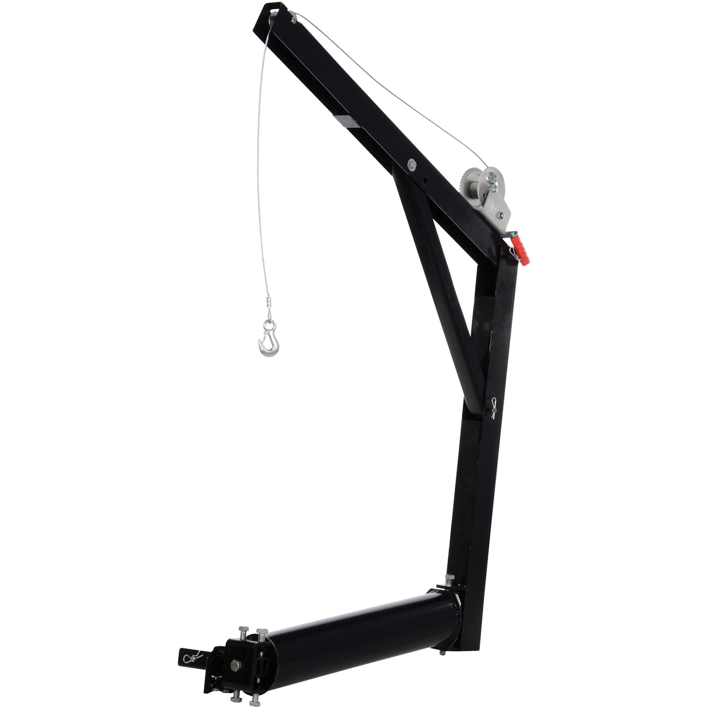 Hitch Mounted Truck Jib Crane, 600 lbs. (0.3 tons) Capacity, 84-5/8" Max. Clearance