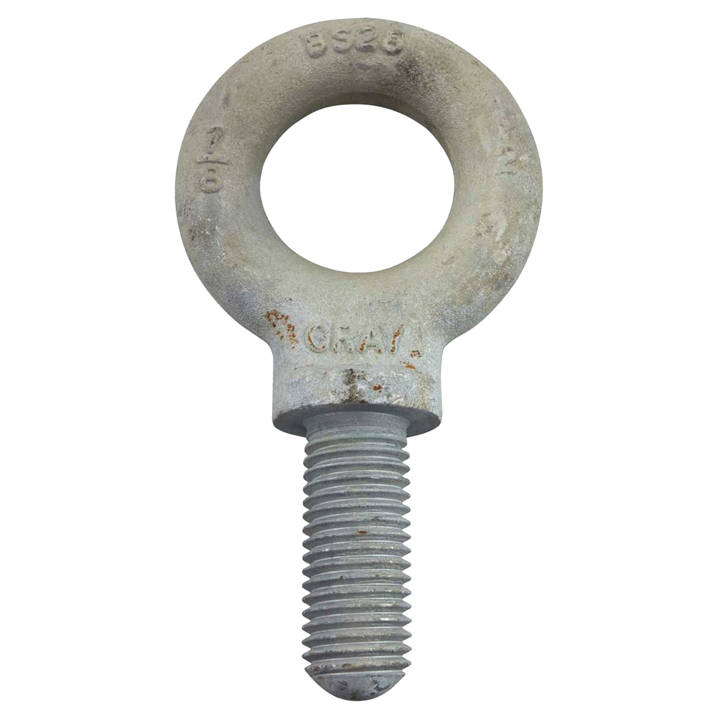 Eye Bolt, 3-3/16" Dia., 2-1/4" L, Galvanized, 10600 lbs. (5.3 tons) Capacity