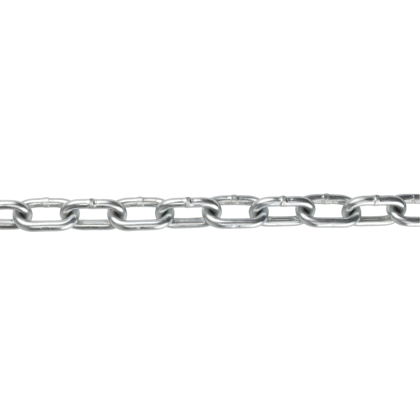 Straight Link Chain, Low Carbon Steel, 3/8" x 63' (19.2 m) L, Grade 30, 2650 lbs. (1.325 tons) Load Capacity