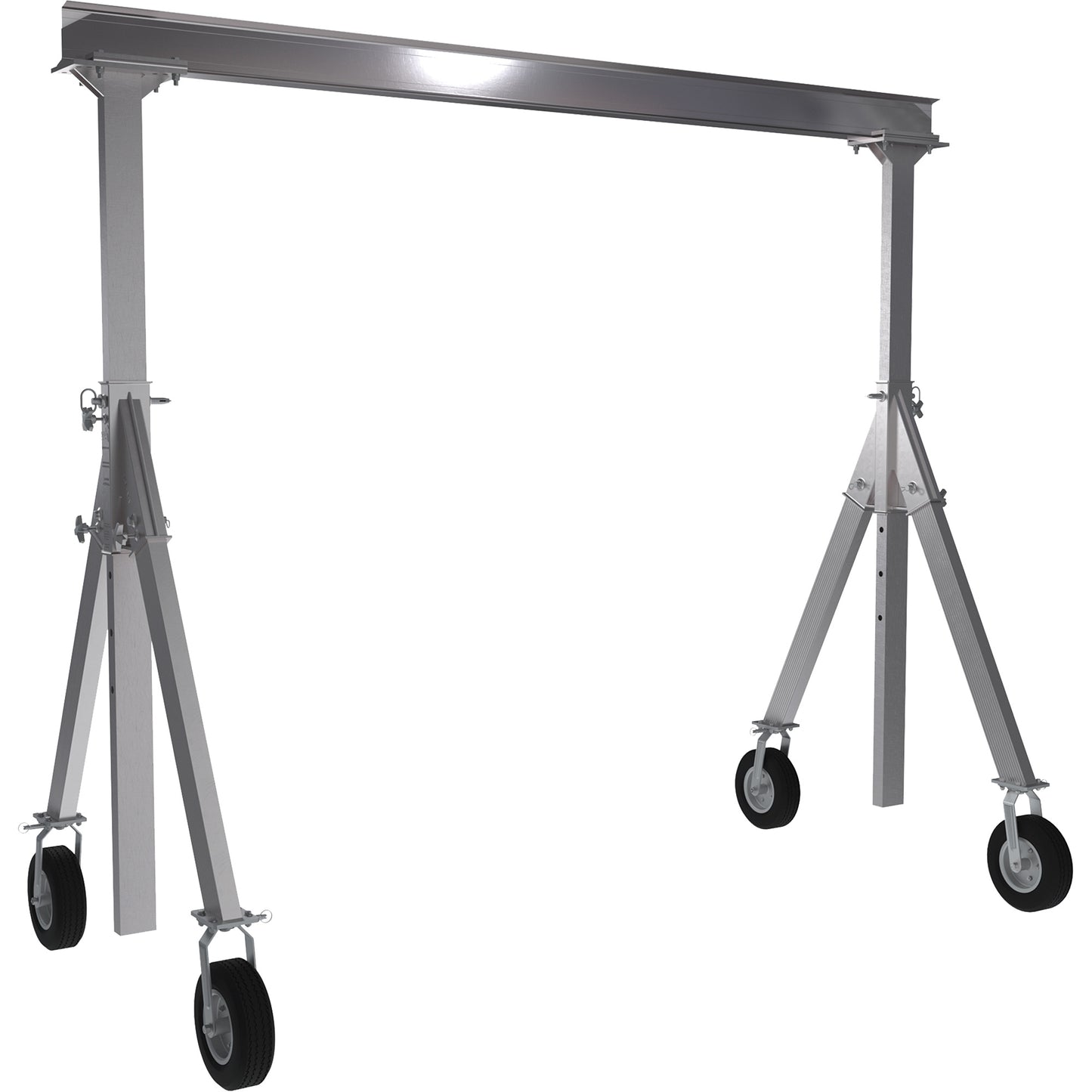 Adjustable Aluminum Gantry Crane, 10' L, 1500 lbs. (0.75 tons) Capacity