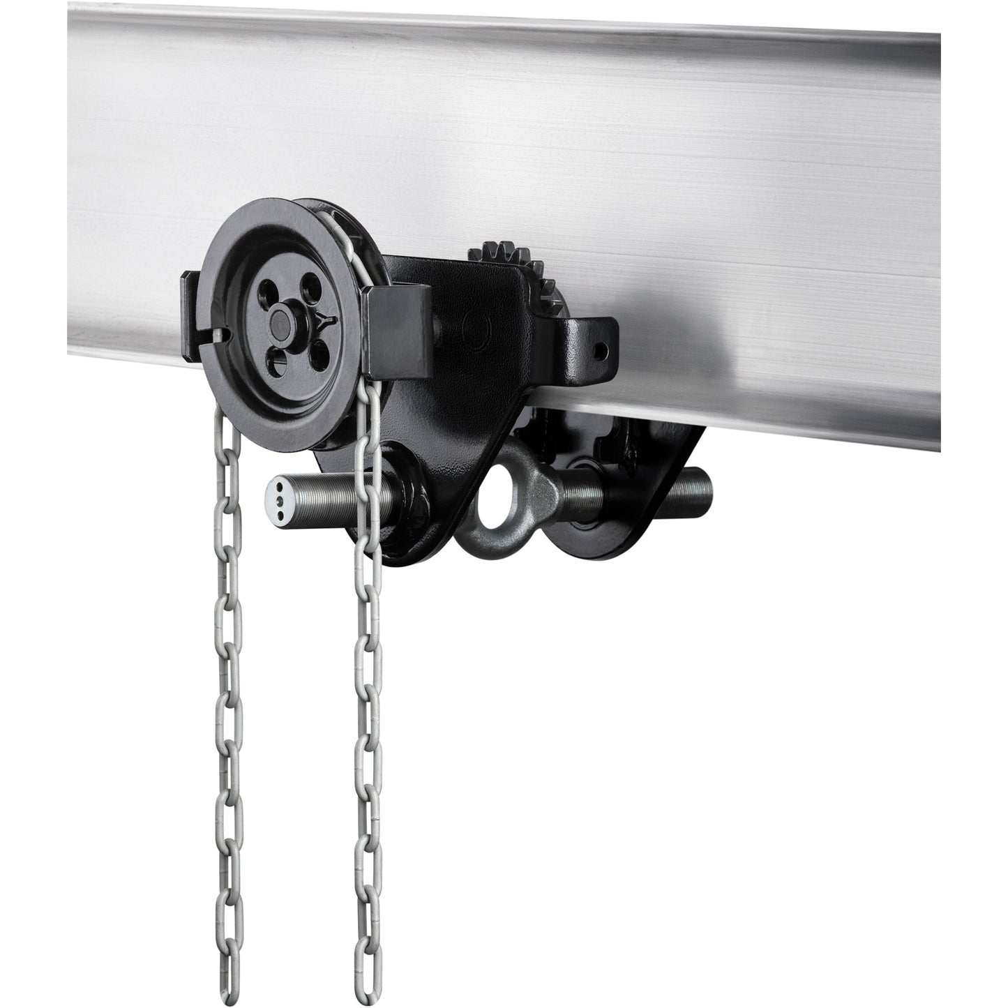 HTG Geared Clevis Trolley, 4409 lbs. (2 tons) Capacity, 2-39/64" - 8-43/64"