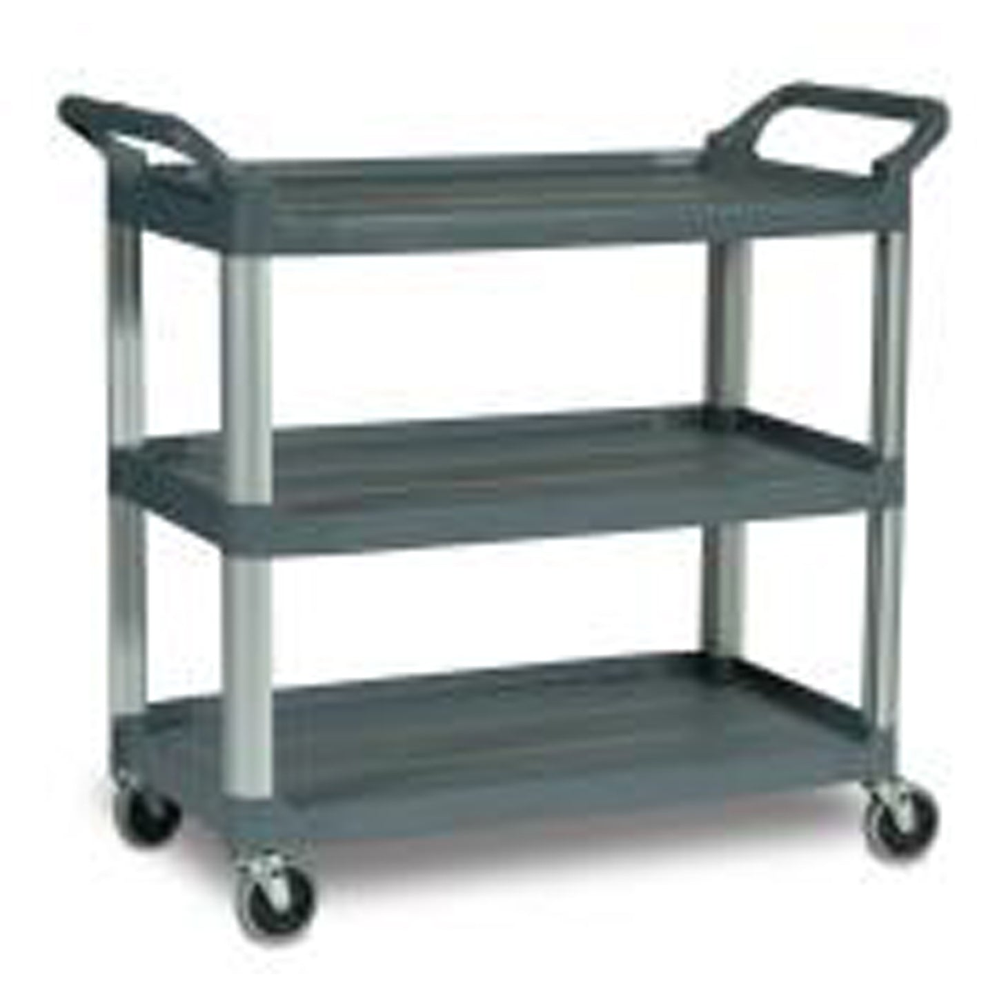 Open-Shelf Utility Cart, 3 Tiers, 40" x 37-7/8" x 20", 300 lbs. Capacity