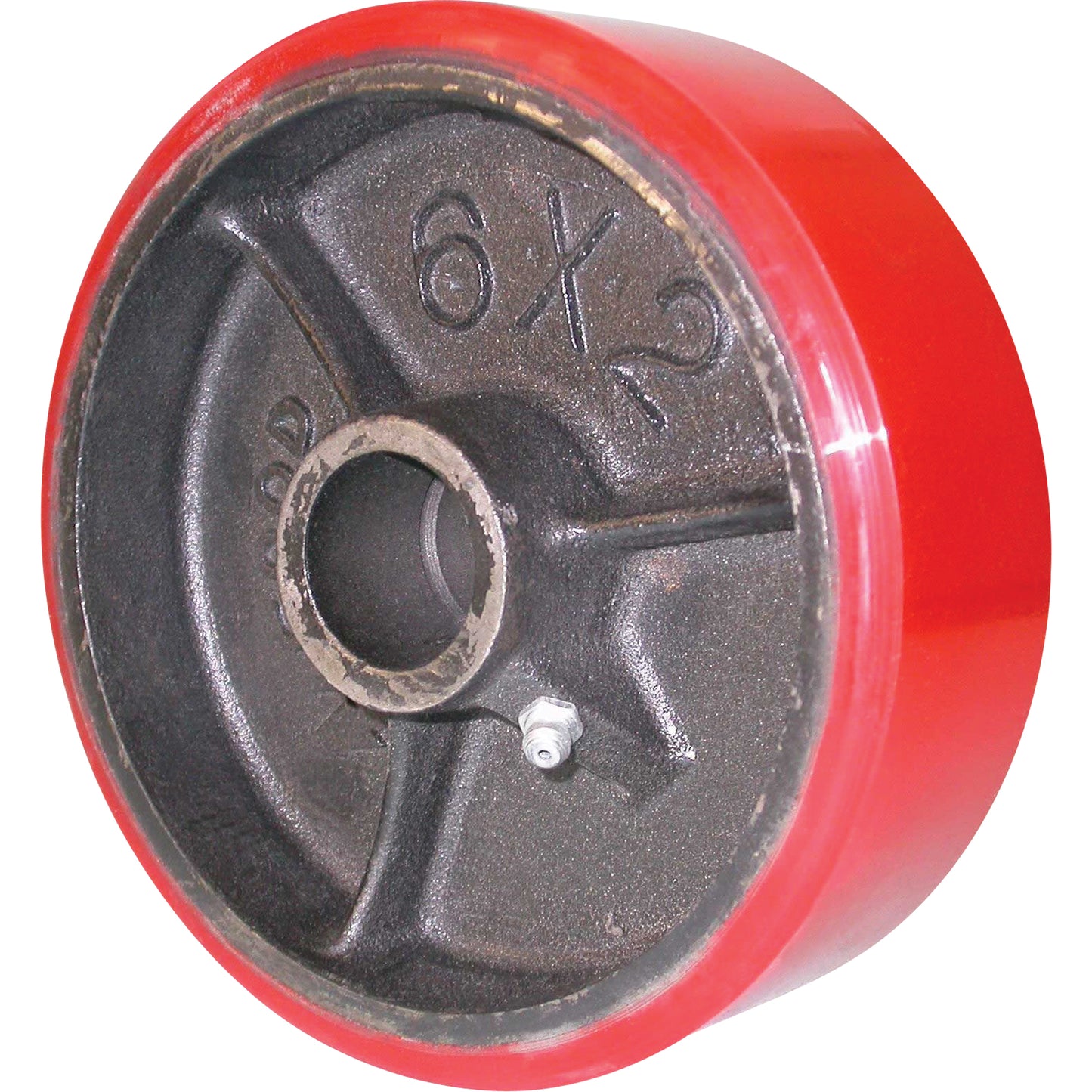 Heavy-Duty EMaxx Kingpin Caster, Rigid, 5" (127 mm), Mold-on Urethane, 1200 lbs. (544.3 kg.)