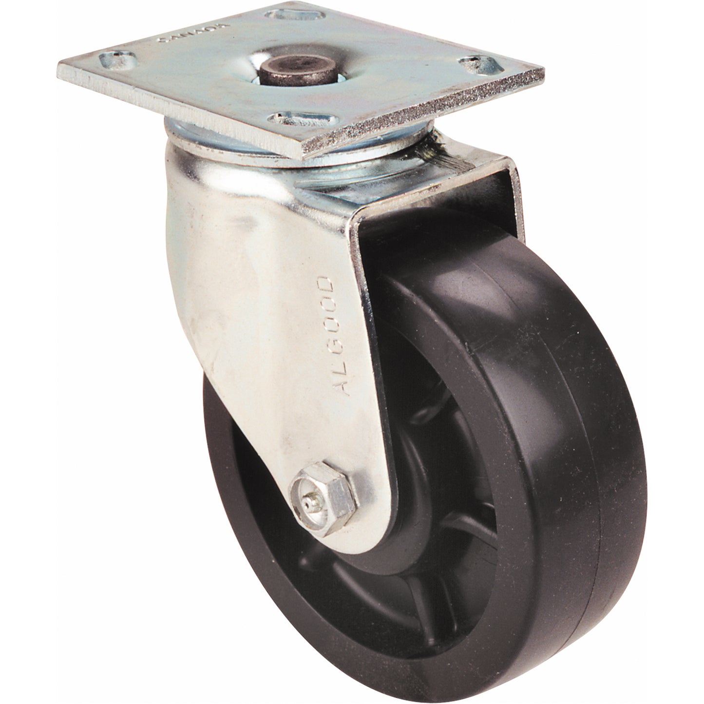 Heavy-Duty EMaxx Kingpin Caster, Swivel, 4" (101.6 mm), Hard Plastic/Nylon, 1000 lbs. (453.6 kg.)