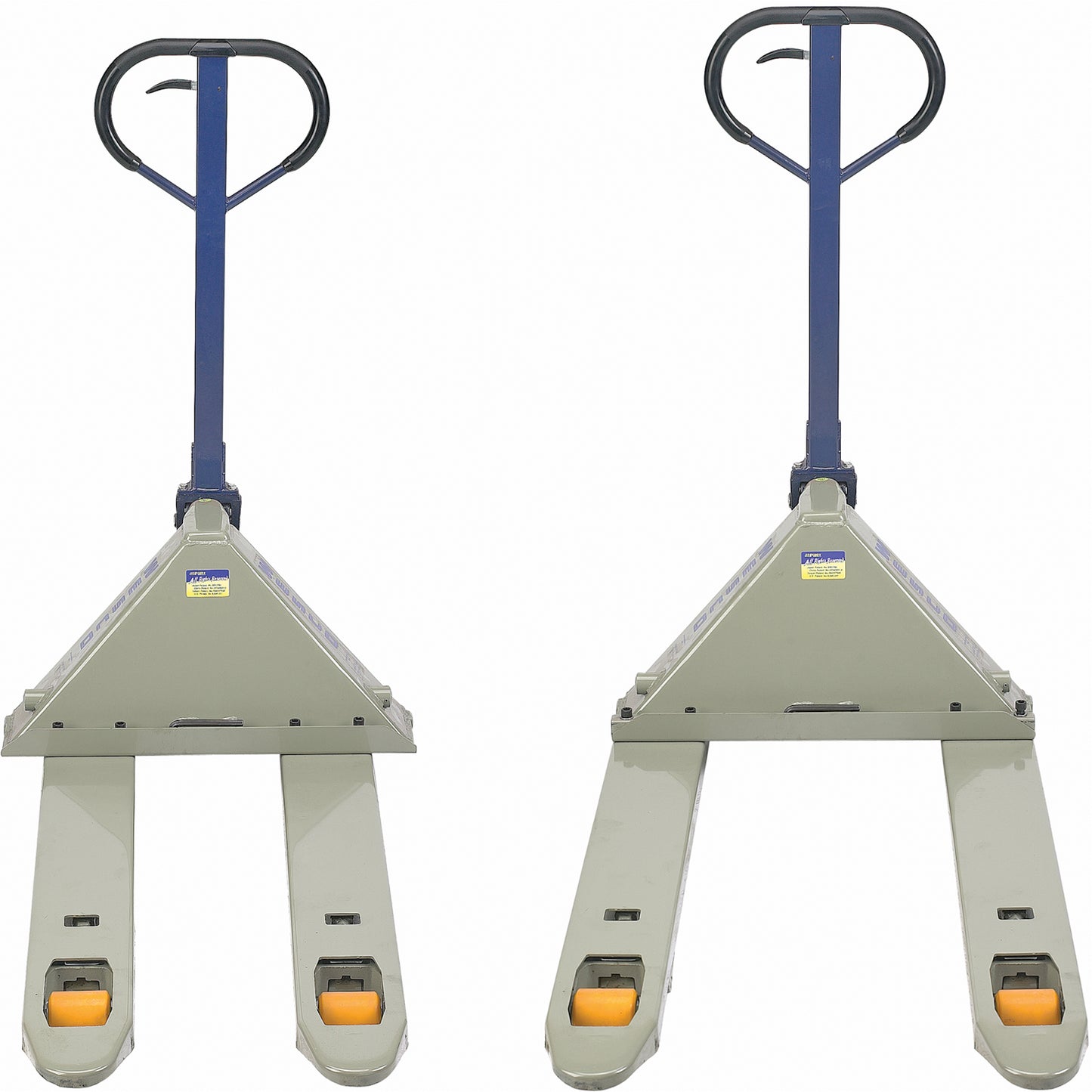 Adjustable Width Pallet Trucks, 48" L x 27" W, 5500 lbs. Capacity