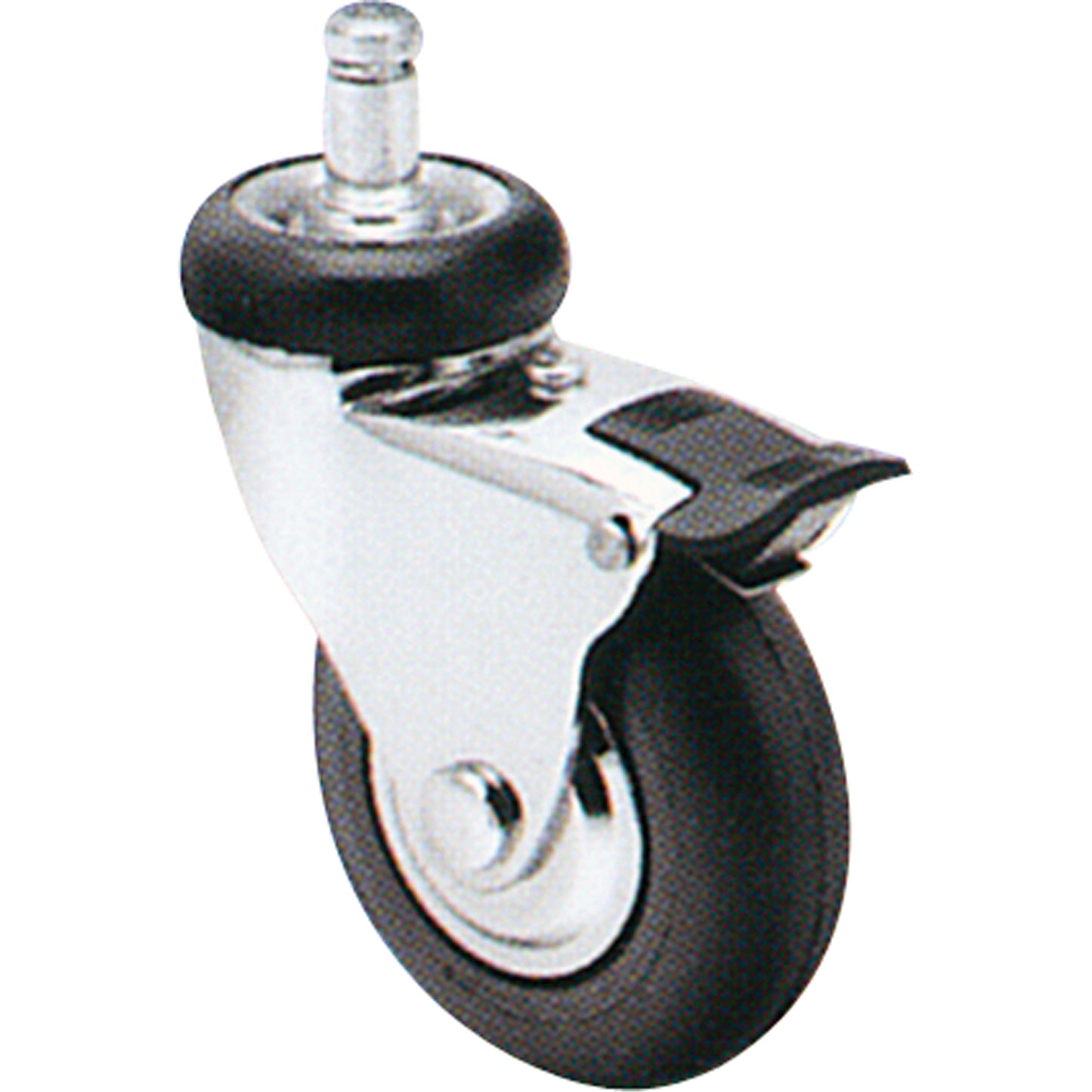 Comfort Roll Caster, Swivel with Brake, 2" (51 mm) Dia., 125 lbs. (57 kg.) Capacity