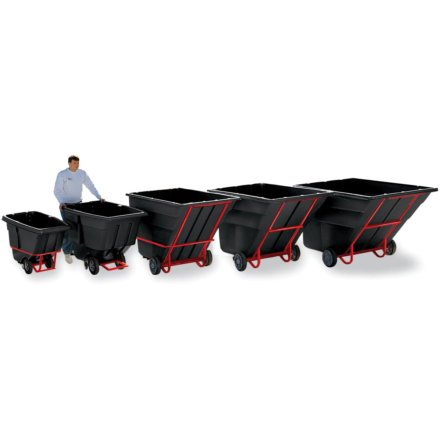 Tilt Truck, Polyethylene, 1-1/2 cu. yd., 1200 lbs. Load Capacity