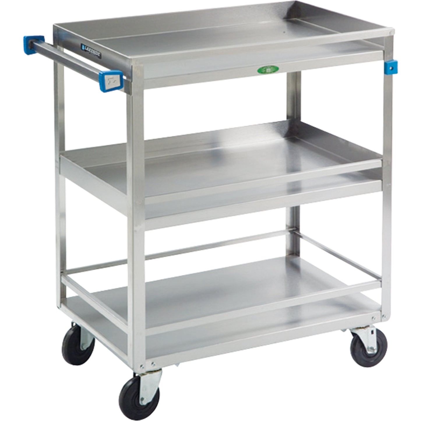 Guard Rail Carts, 3 Tiers, 19" W x 34-3/4" H x 31" D, 500 lbs. Capacity