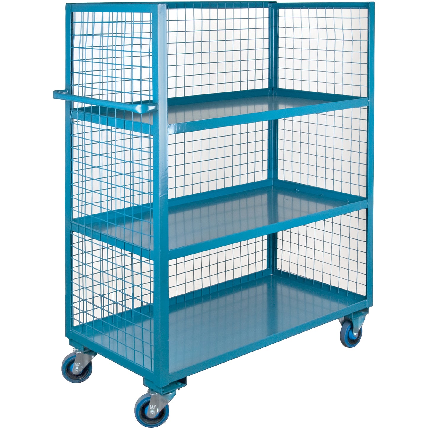 Wire Mesh Utility Cart, Steel, 24" x 63" x 51", 1200 lbs. Capacity