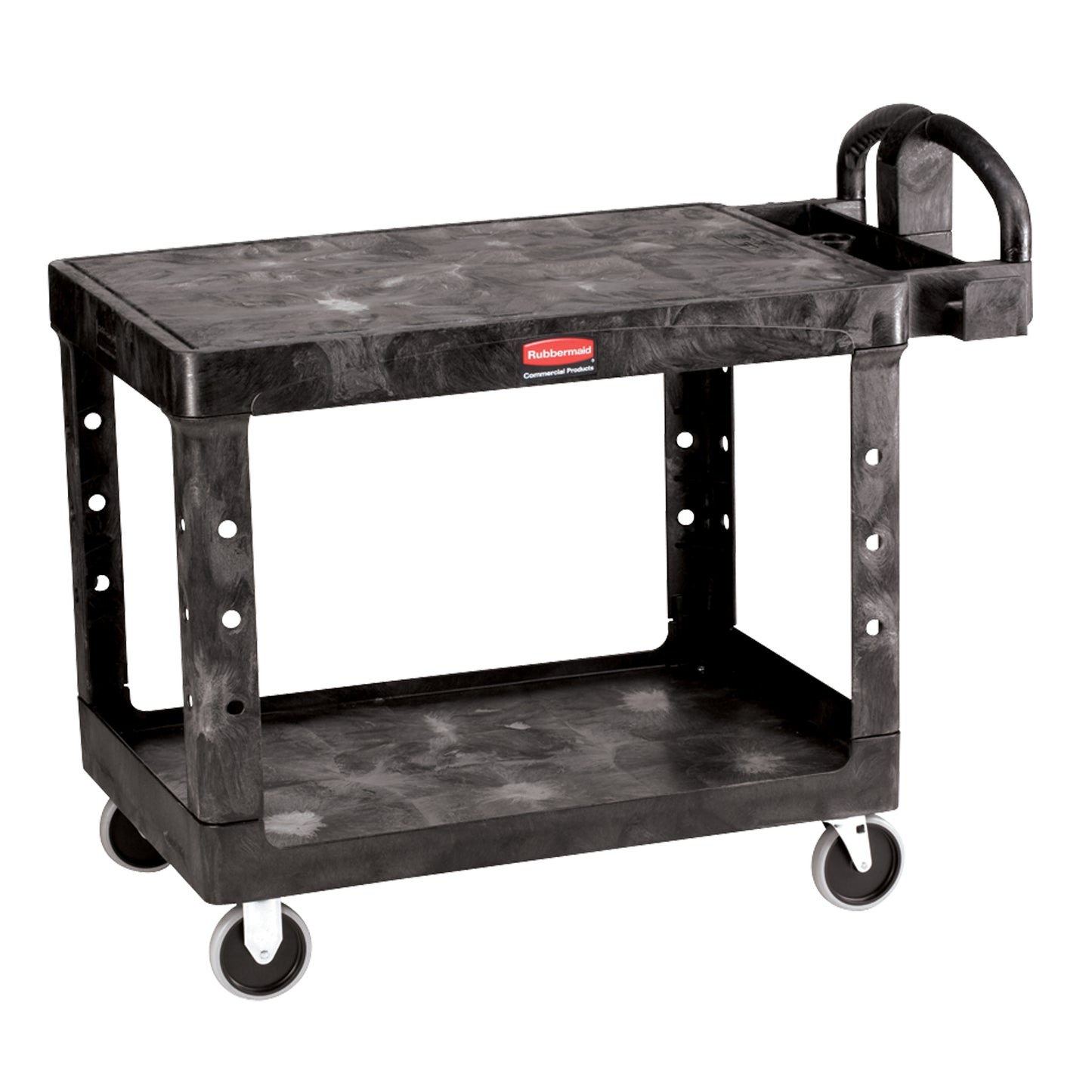 Flat Shelf Heavy Duty Utility Cart - 4525-00, 2 Tiers, 25-7/8" x 33-3/10" x 43-9/10", 500 lbs. Capacity