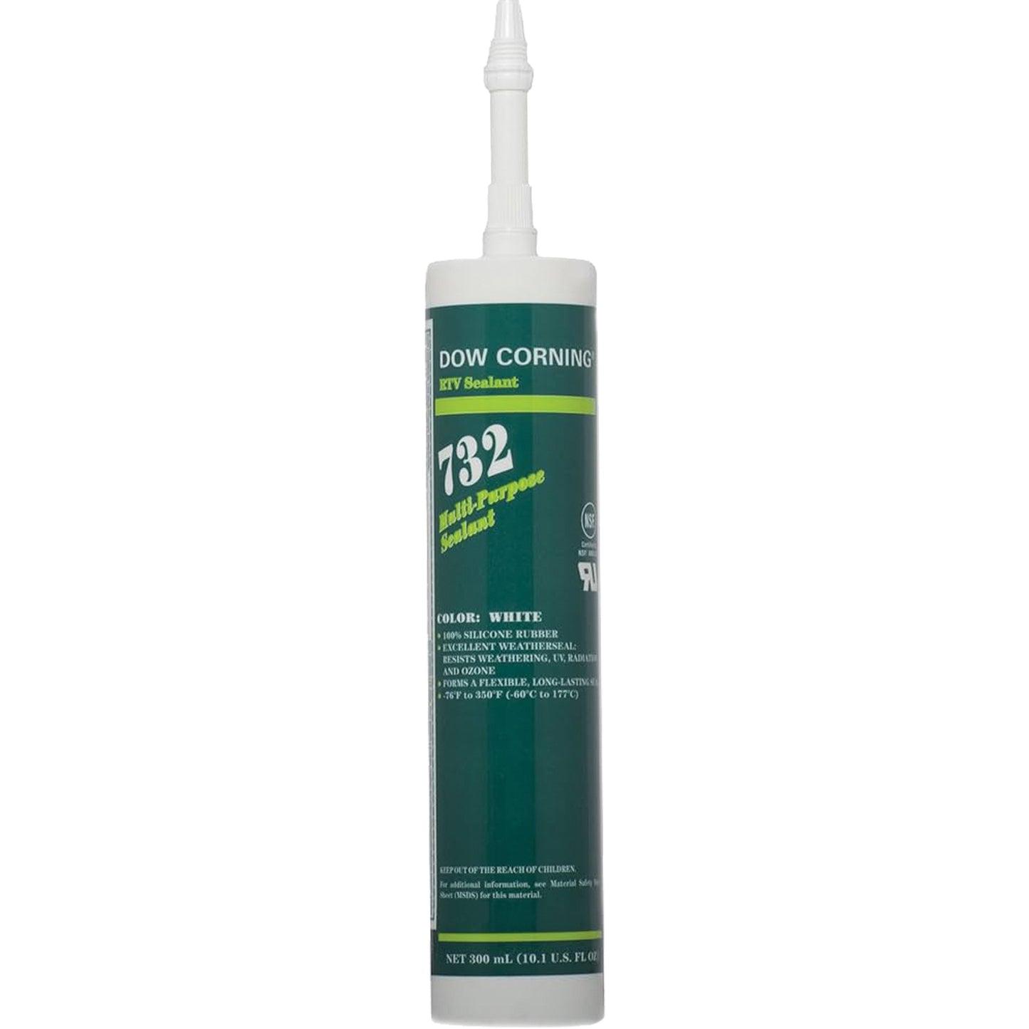 Dowsil™ 732 Multi-Purpose Silicone Sealant, 300 ml, Cartridge, White