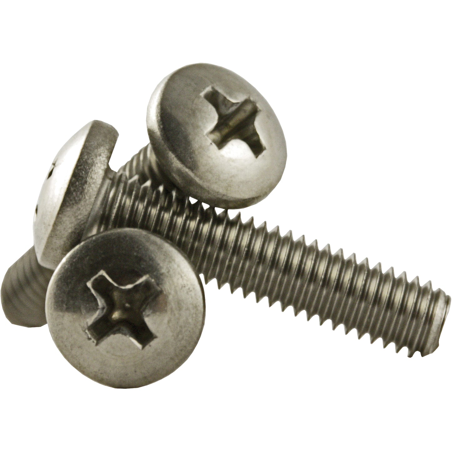 Machine Screw Pan Head, #8 x 1/2" L, Stainless Steel