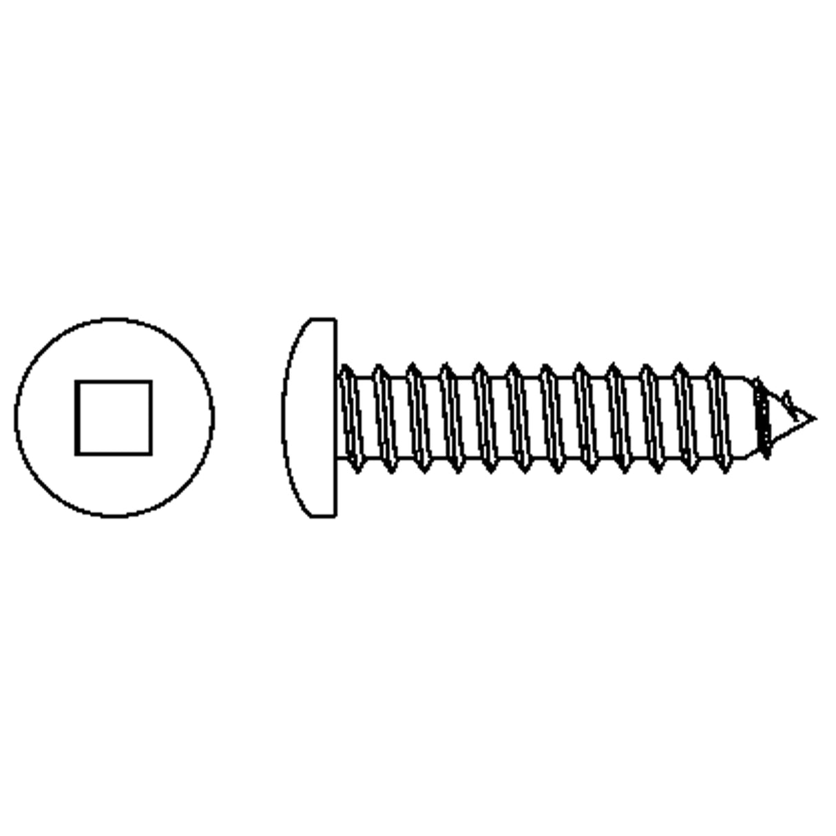 Tapping Pan Head Screws, #10 x 1-1/2" L, Zinc Plated