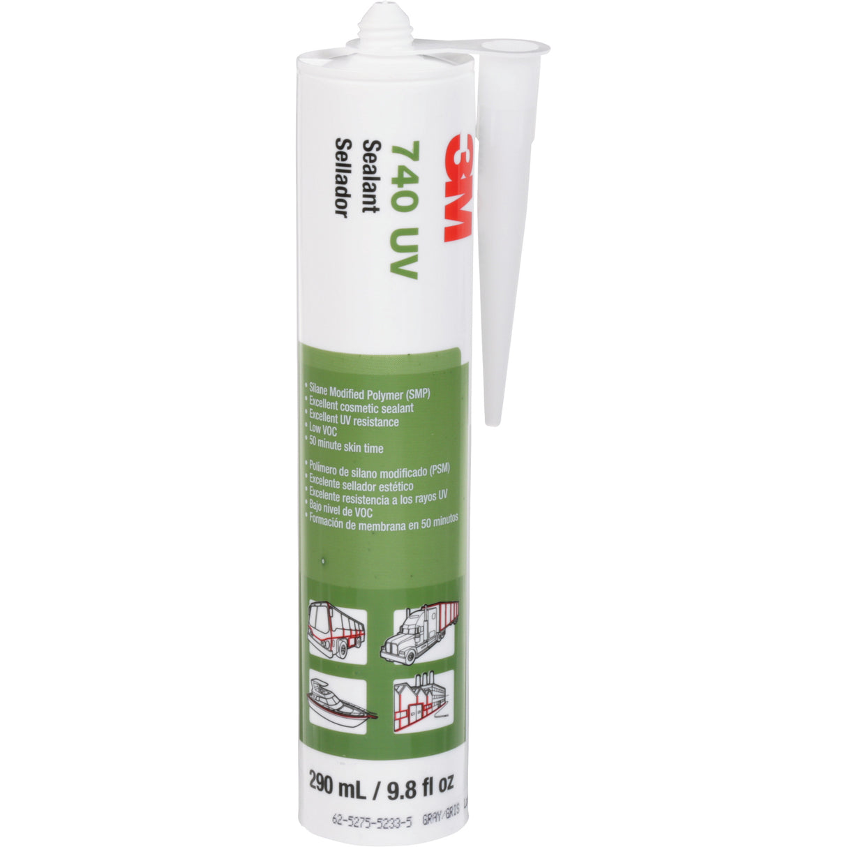 Adhesive Sealant 740 UV, 290 ml, Cartridge, Grey
