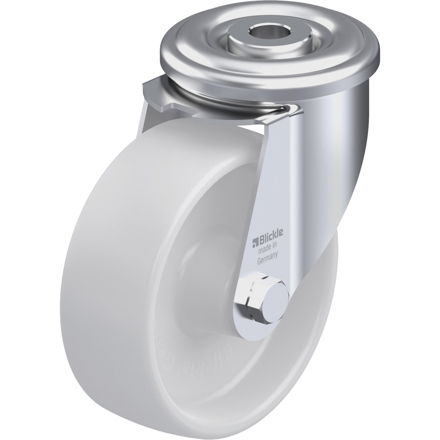 Nylon Caster, Swivel, 4" Dia., 330 lbs. (149.69 kg.) Capacity
