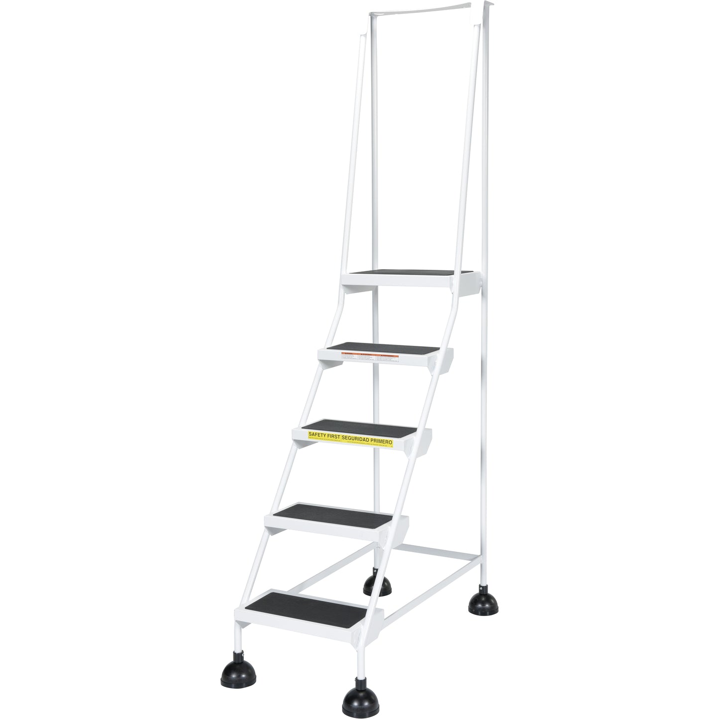 Light-Duty Stop-Step Ladders, 5 Steps, 16" Step Width, 47-11/16" Platform Height, Steel