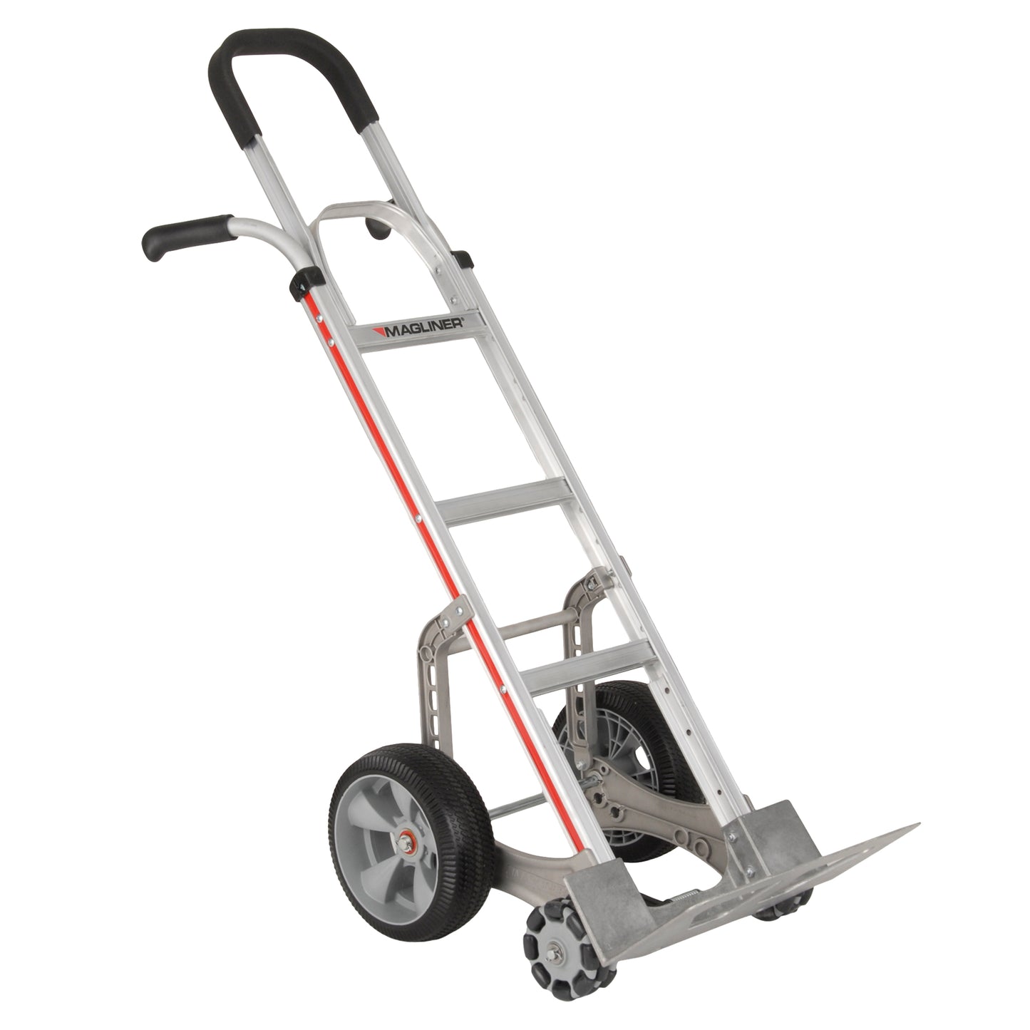 Self-Stabilizing Hand Truck, Combination Handle, Aluminum, 55'' Height, 500 lbs. Capacity