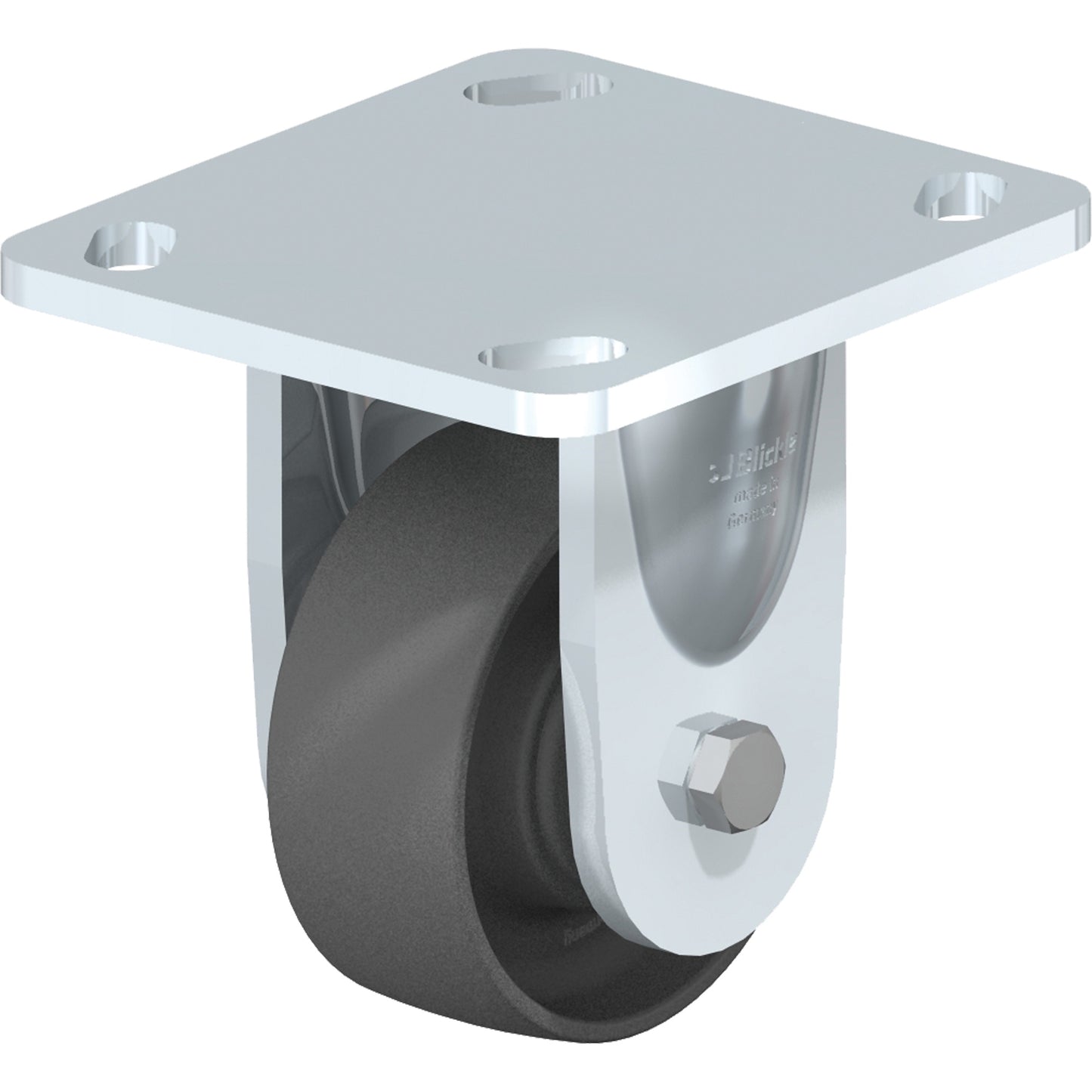 Impact-Resistant Caster, Rigid, 3-1/8" (79.5 mm), Nylon, 350 lbs. (158.8 kg.)