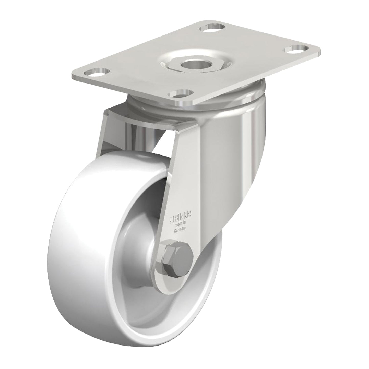 Impact-Resistant Caster, Swivel, 5" (127 mm), Nylon, 265 lbs. (120 kg.)