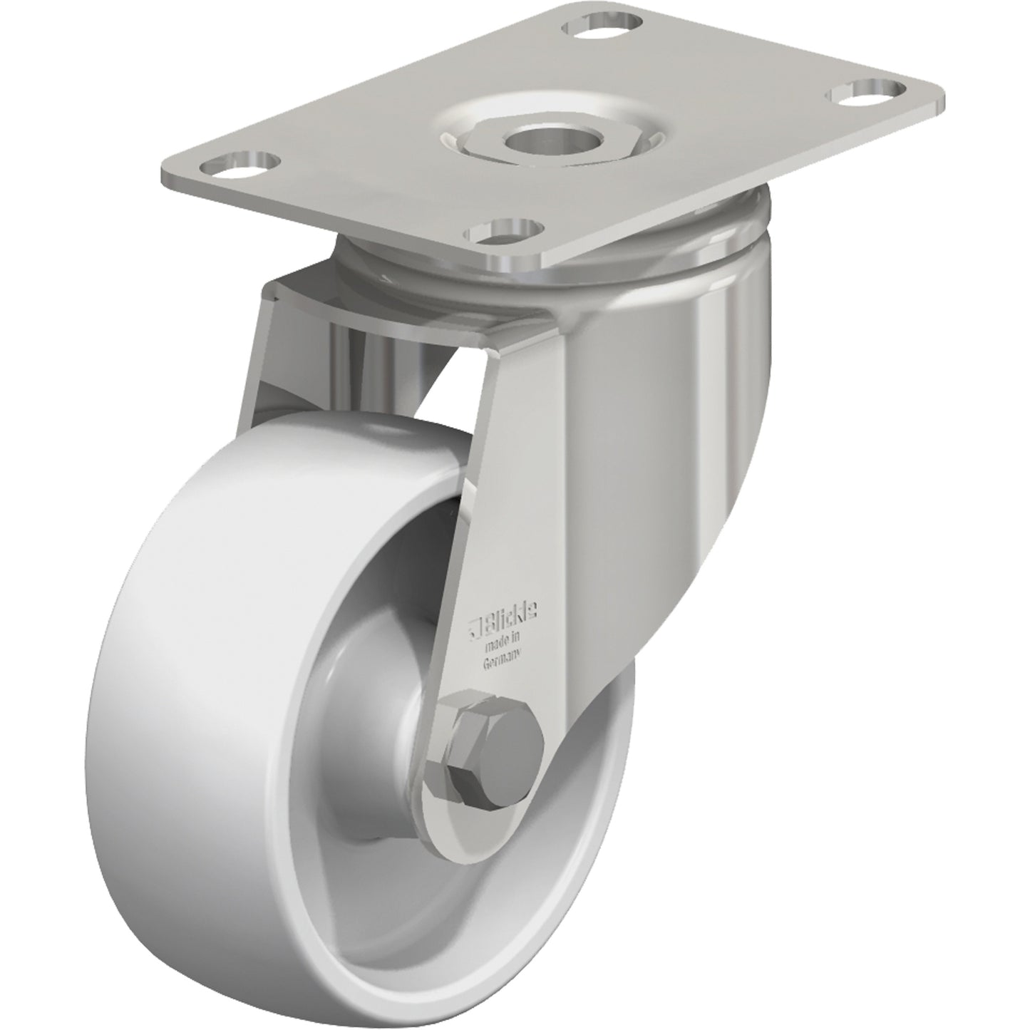 Caster, Swivel, 3-1/8" (79.5 mm), Nylon, 265 lbs. (120 kg.)