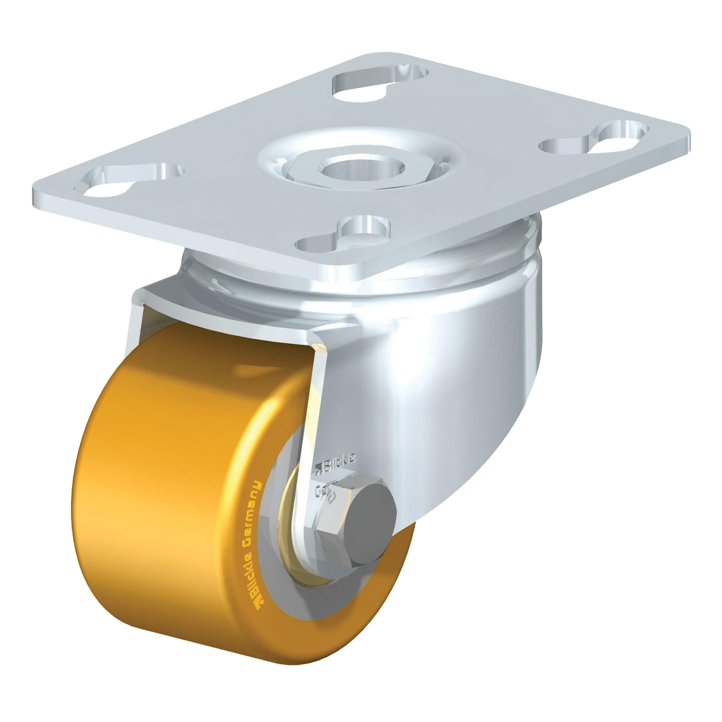 Low-Profile Caster, Swivel, 2" (51 mm), Polyurethane, 330 lbs. (150 kg.)