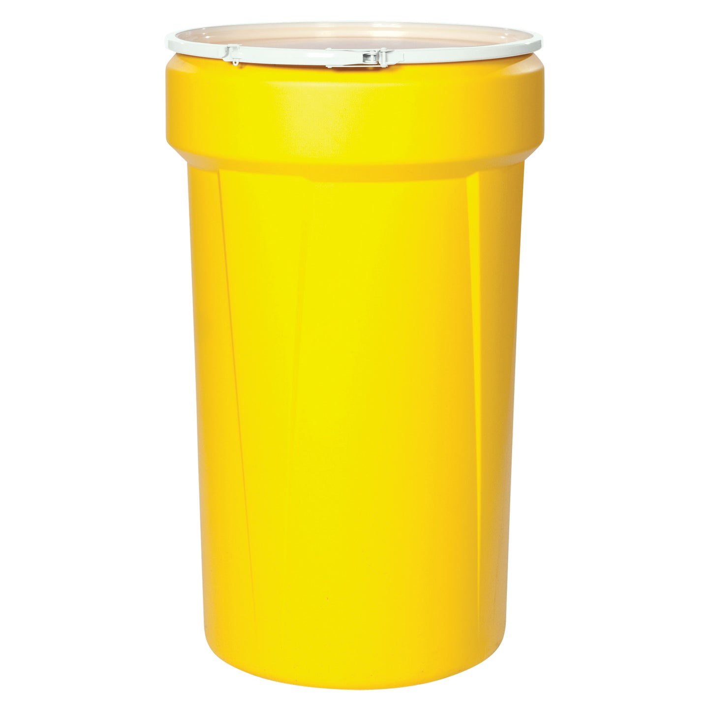 Nestable Polyethylene Drum, 55 US gal (45 imp. gal.), Open Top, Yellow