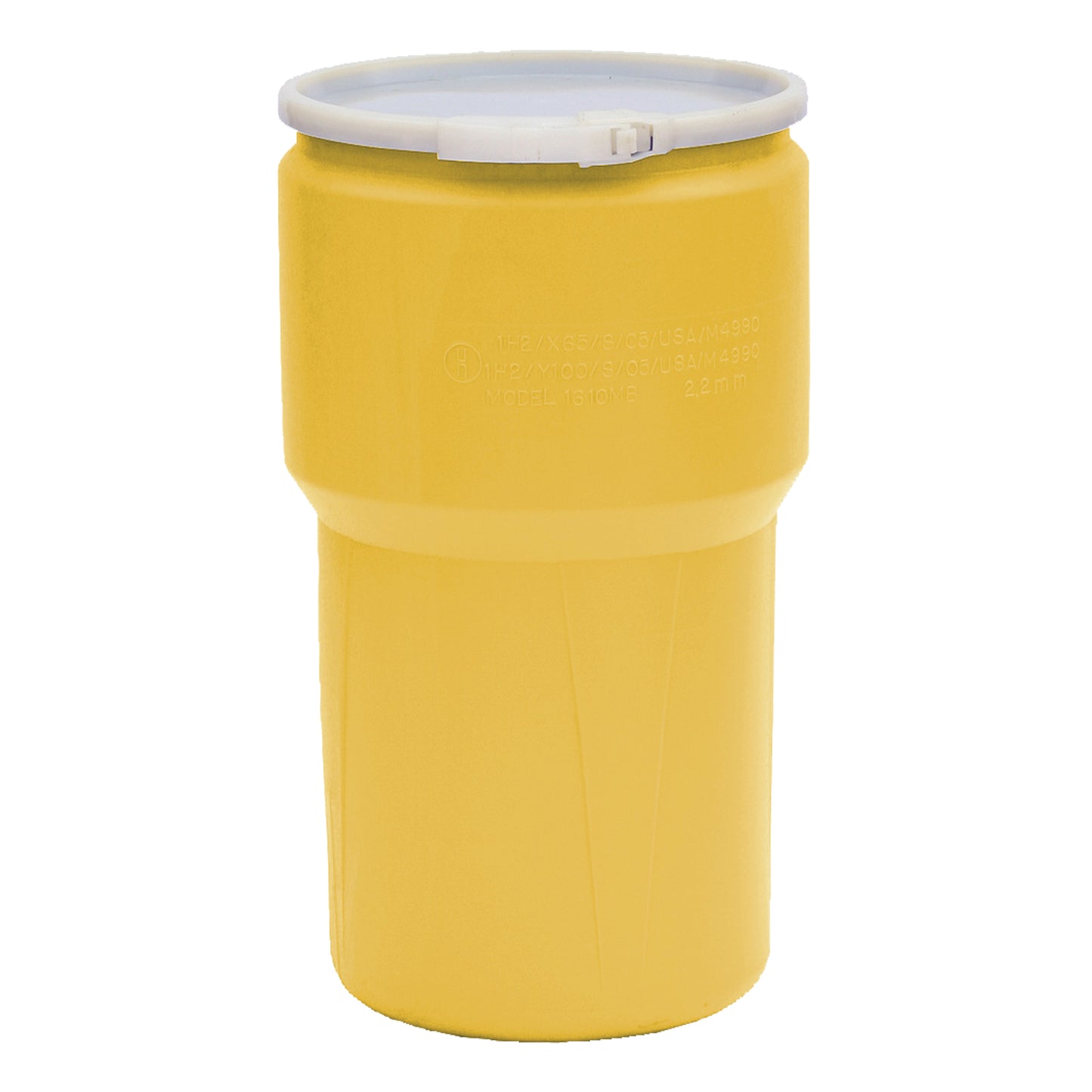 Nestable Polyethylene Drum, 14 US gal (11.7 imp. gal.), Open Top, Yellow