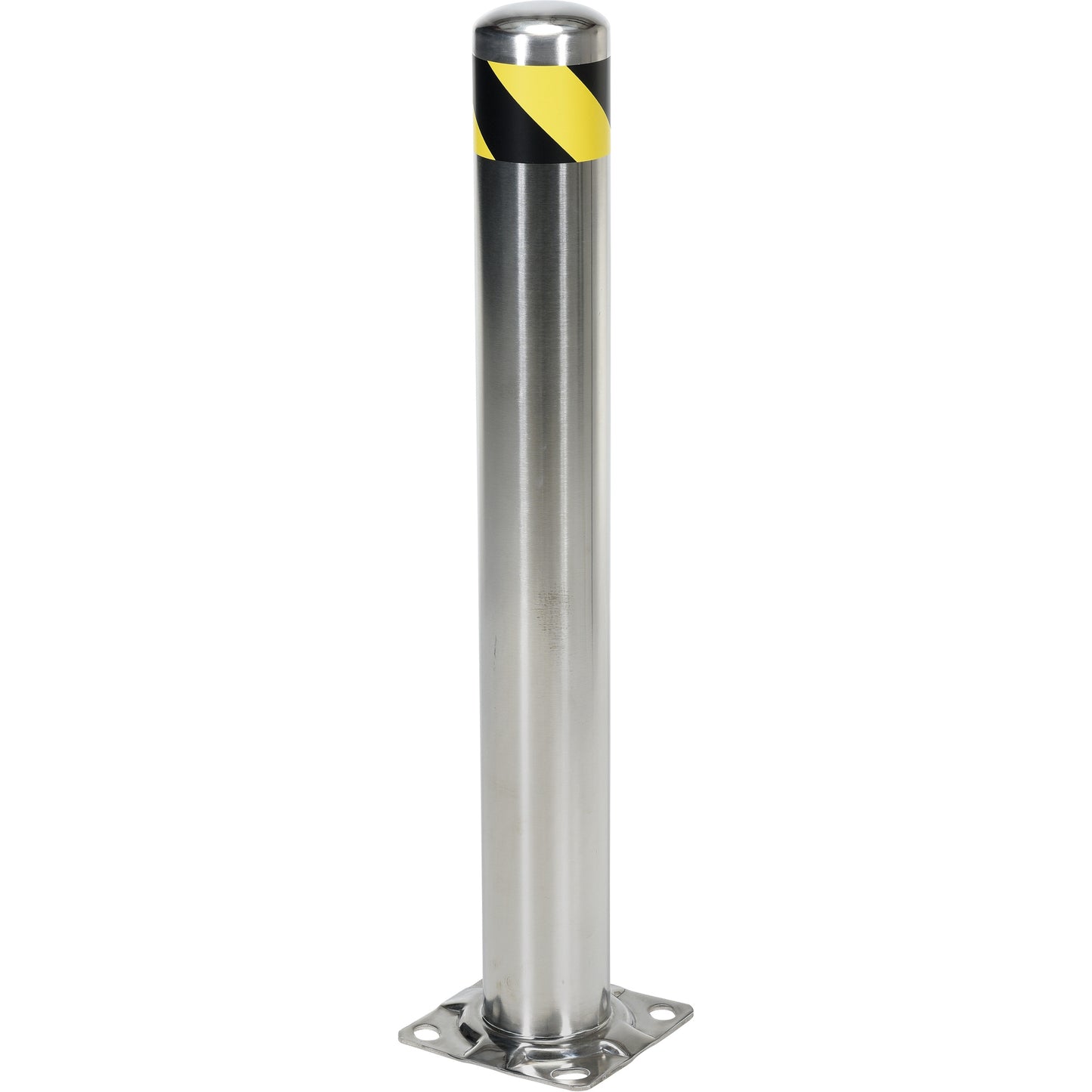 Safety Bollard, Stainless Steel, 36" H x 8" W, Silver