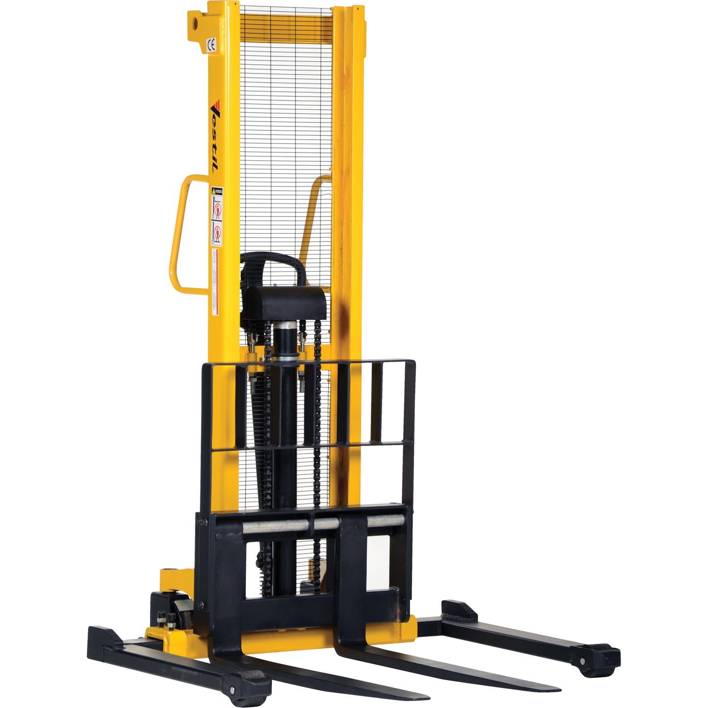 Manual Hydraulic Stacker, Hand Pump Operated, 2000 lbs. Capacity, 35" Max Lift