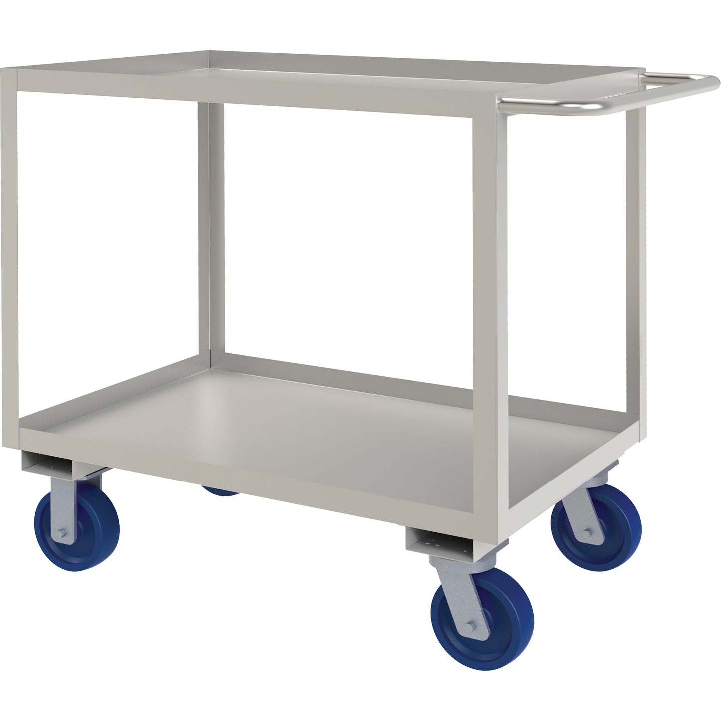 Industrial Grade Shelf Cart, 2 Tiers, 24-1/8" W x 36" H x 42" D, 1200 lbs. Capacity