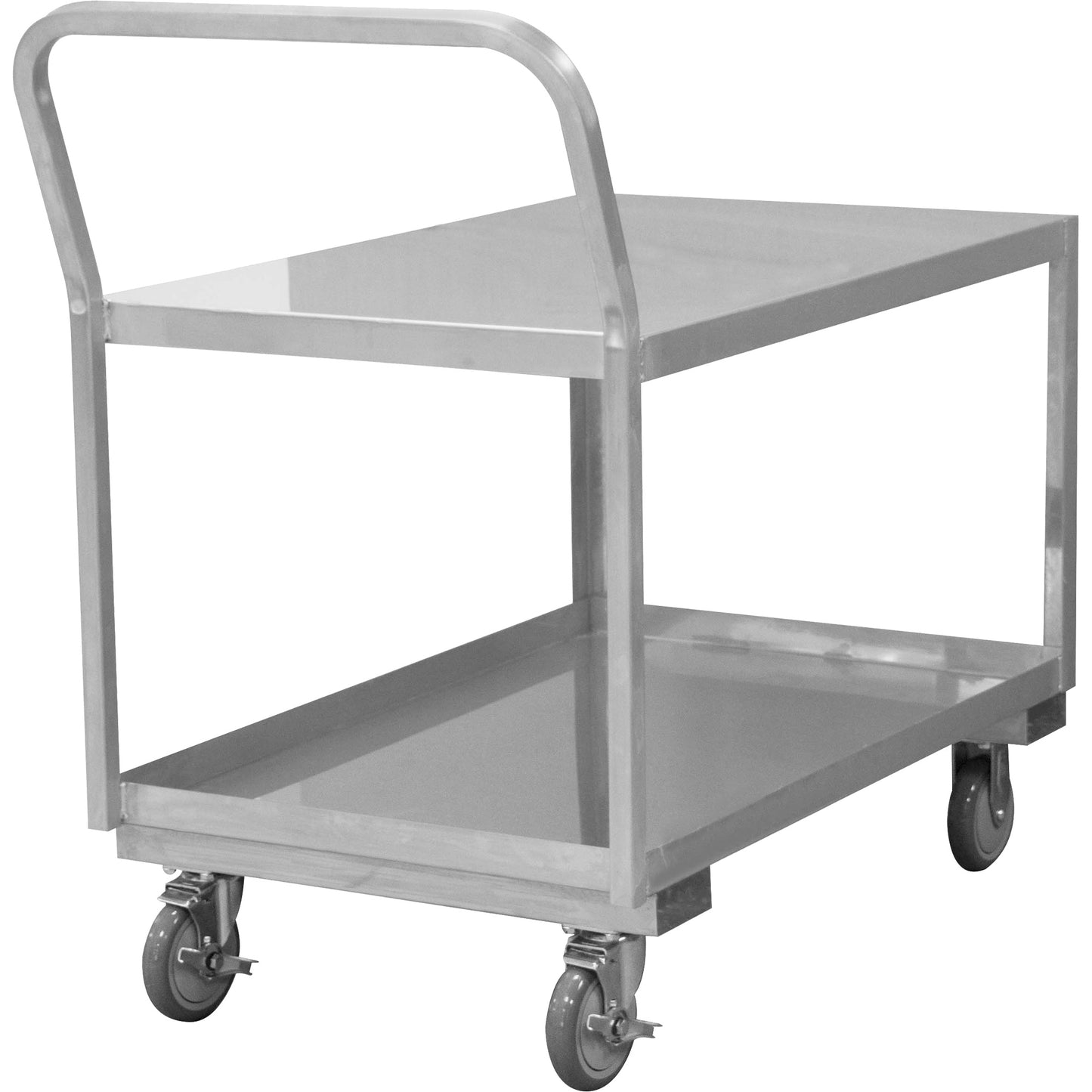 Industrial Grade Low Profile Shop Cart, 2 Tiers, 24-1/8" W x 40-3/4" D x 38-1/8" H, 1200 lbs. Cap.