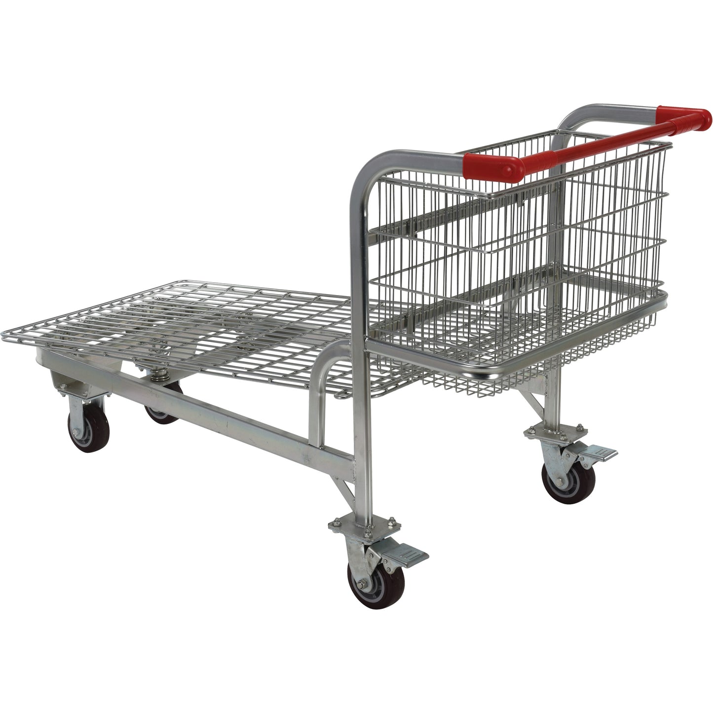 Nestable Wire Cart, Steel, 28-3/4" x 37-1/16" x 59-5/8", 275 lbs. Capacity