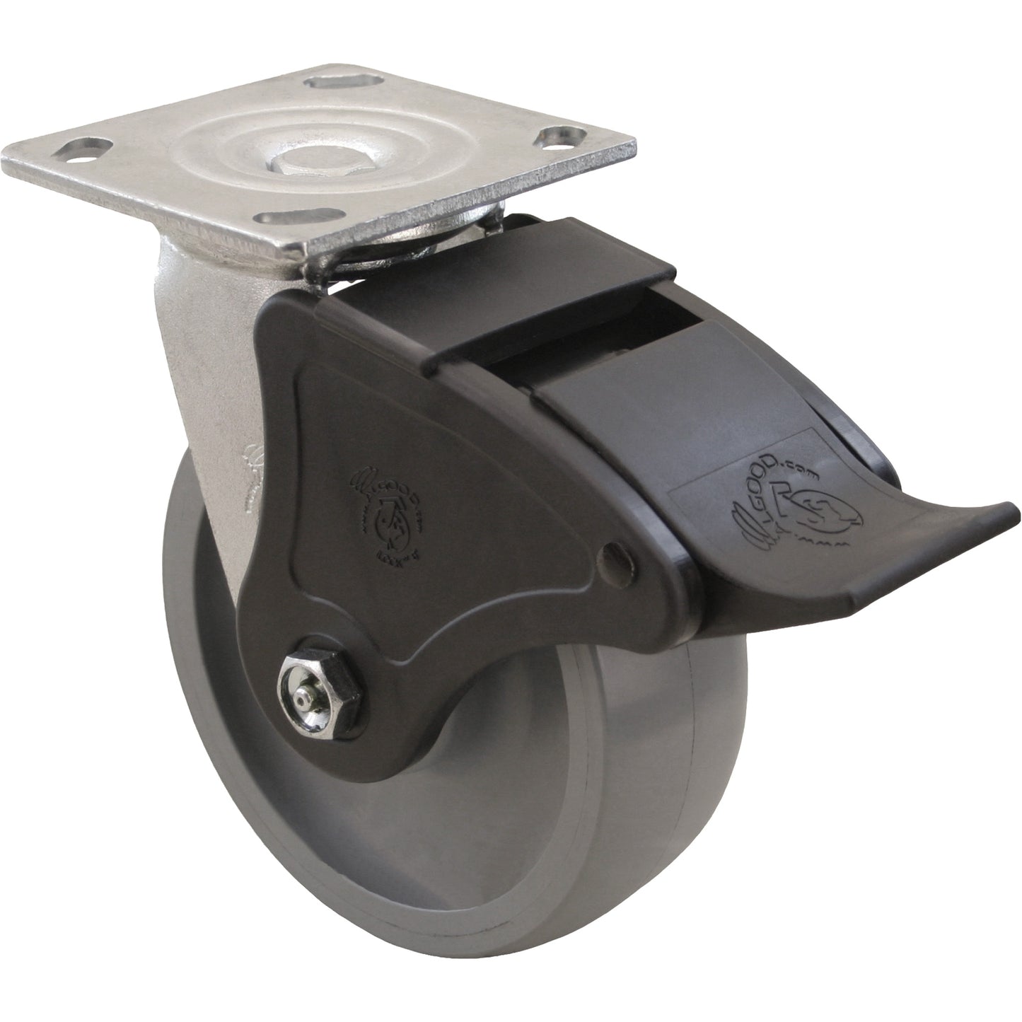 Max9™ Caster, Swivel, 6" (152.4 mm), Envirothane™ Grey-WOW, 1100 lbs. (498.95 kg.)
