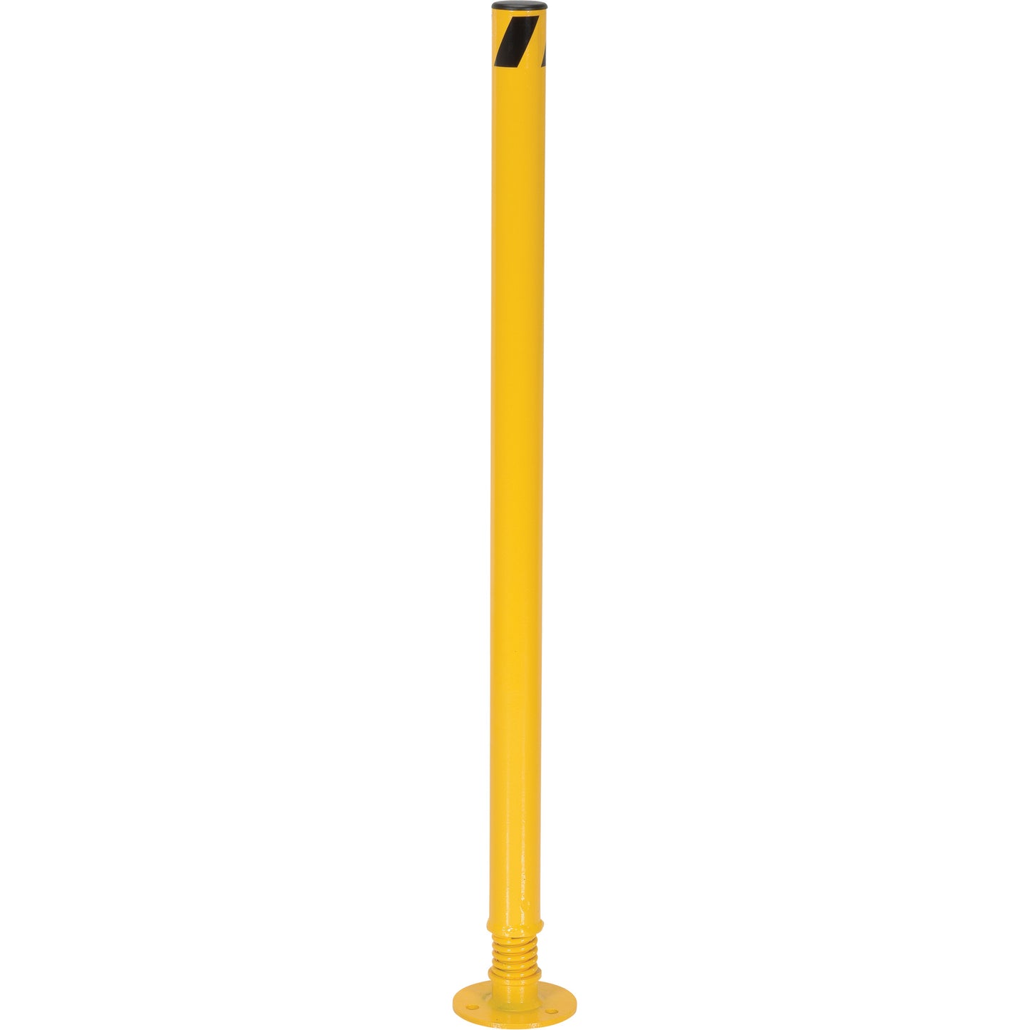 Spring Loaded Bollard, Steel, 42" H x 2-1/8" W, Yellow
