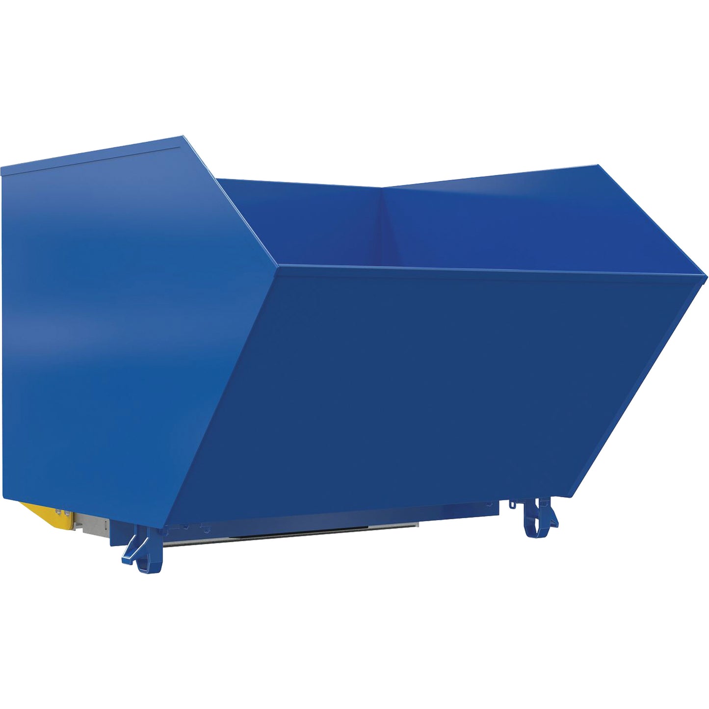 Heavy-Duty H-Style Bump & Dump Hopper, Steel, 1-1/2 cu.yd., Blue