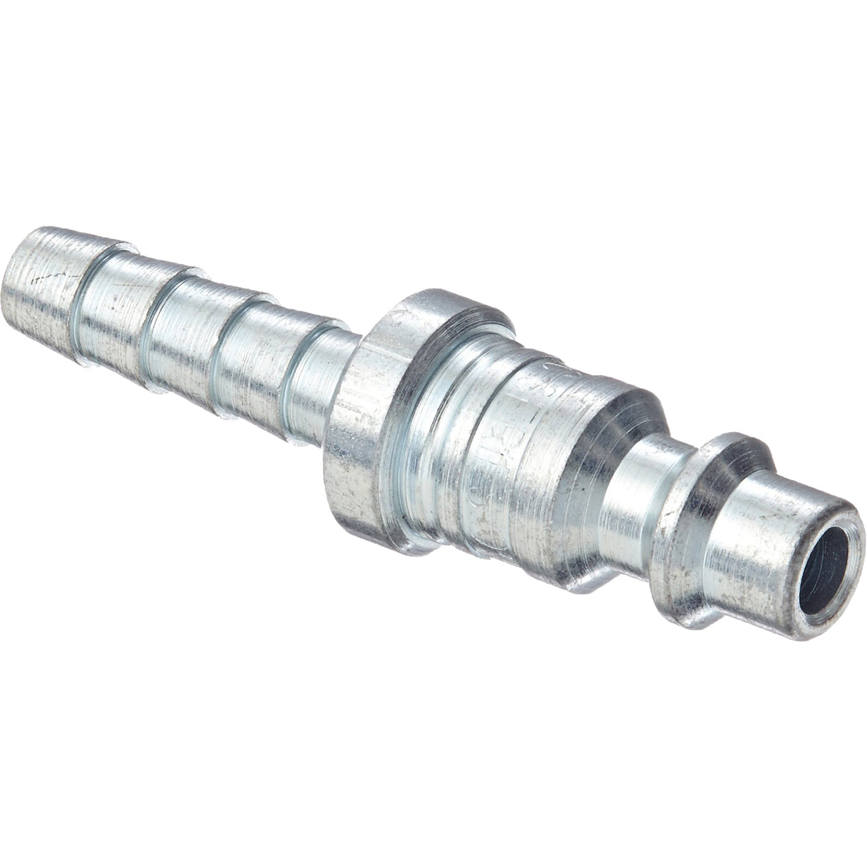 Pneumatic Standard Hose Barb Coupler, Steel, Type DF, 1/4", 500 psi
