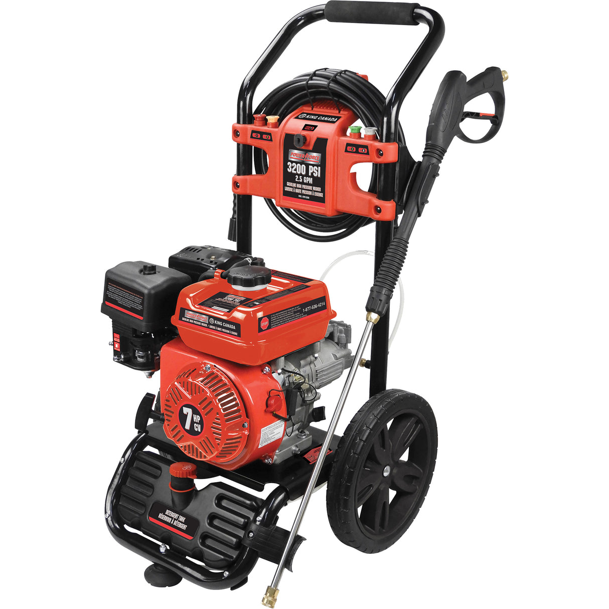 High Pressure Washer, Gasoline, 3200 PSI, 2.5 GPM