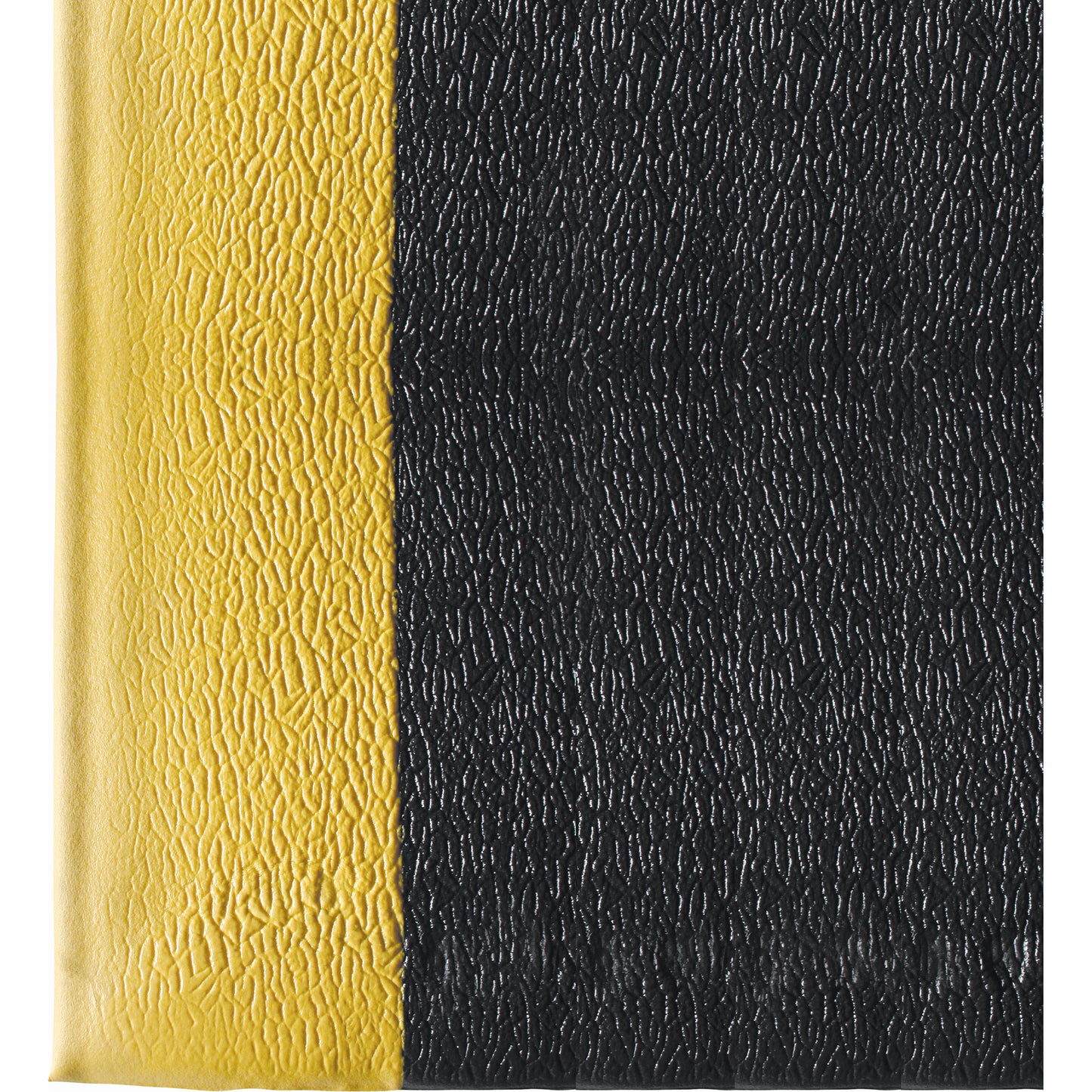 Wearwell Ultra-Tred ArmorCote Mats No. 440, Textured, 4' x 60' x 3/8", Black/Yellow, Polyurethane/PVC Sponge