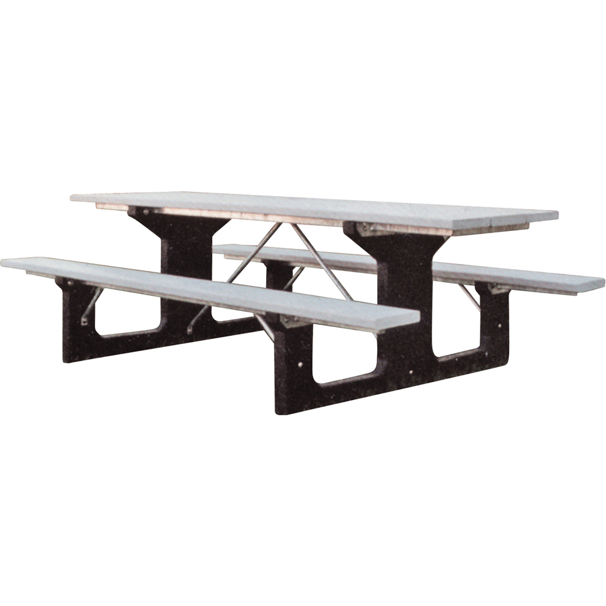 Recycled Plastic Picnic Tables, 6' L x 61-1/2" W, Grey